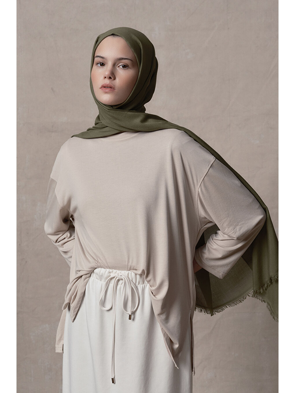 Modal Şal Haki Yeşil-3