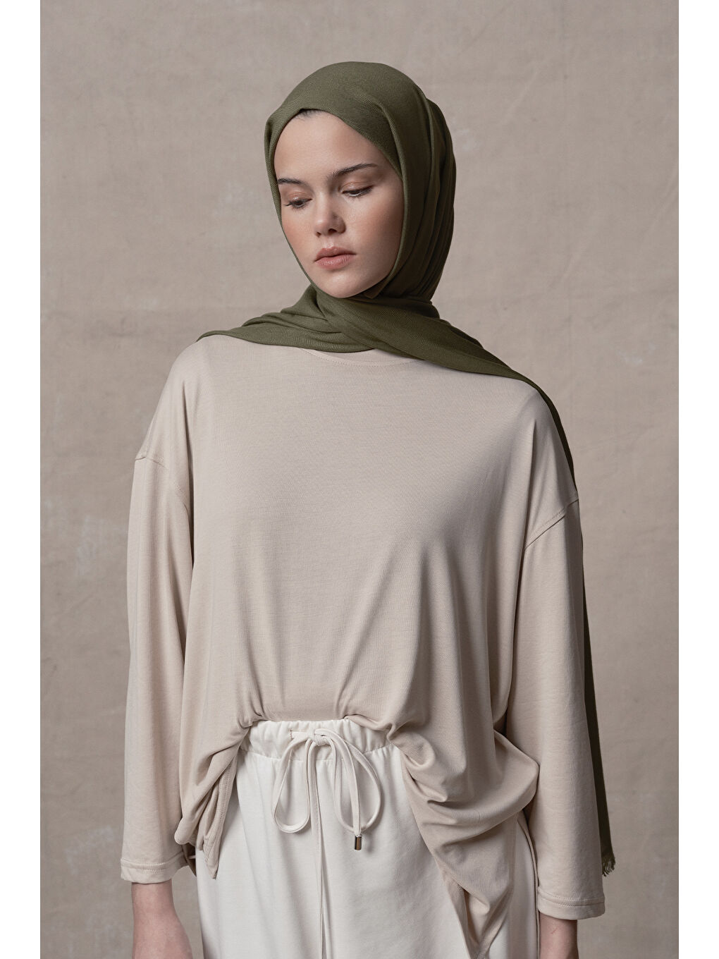 Modal Şal Haki Yeşil-4