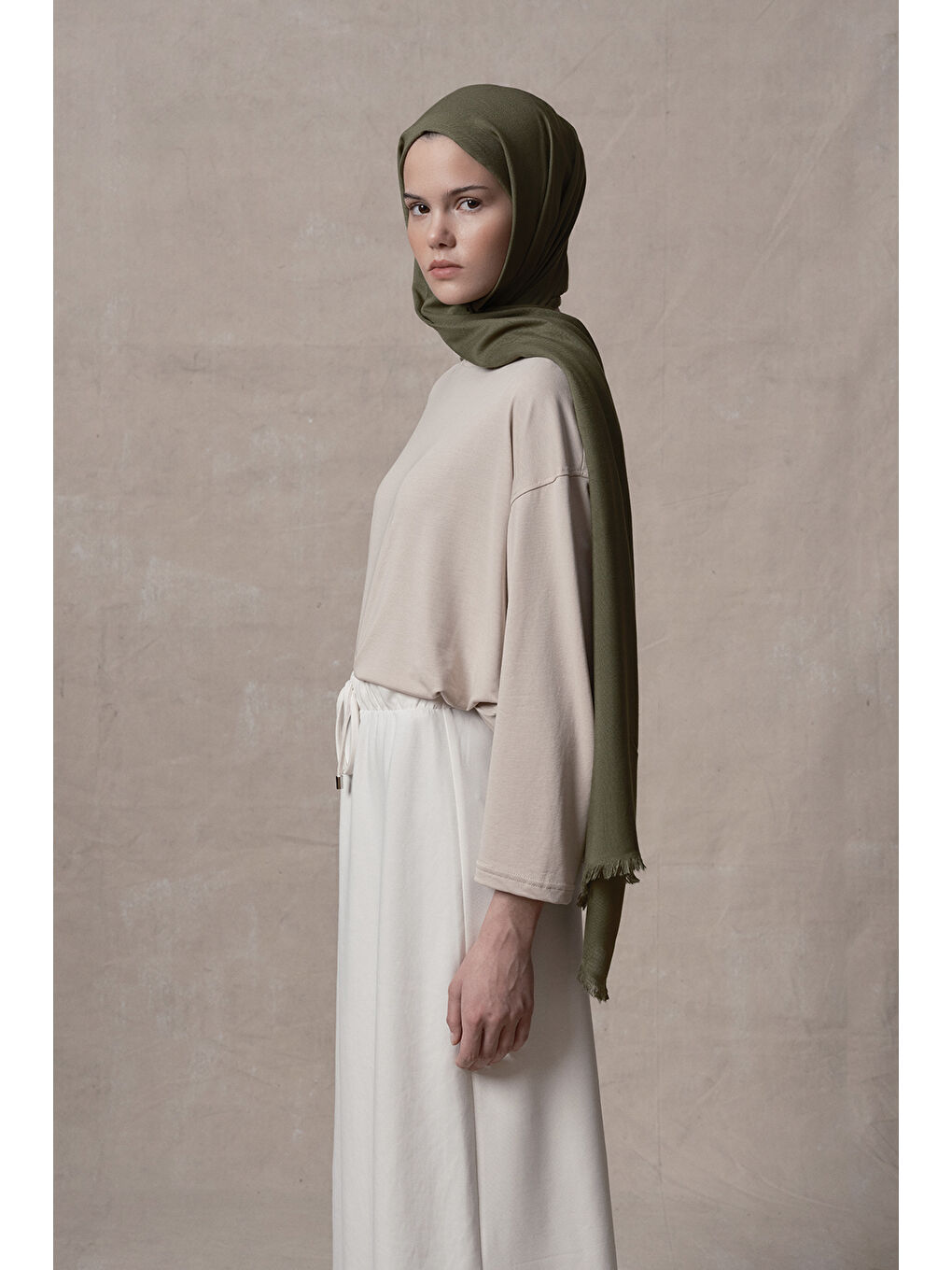 Modal Şal Haki Yeşil-6