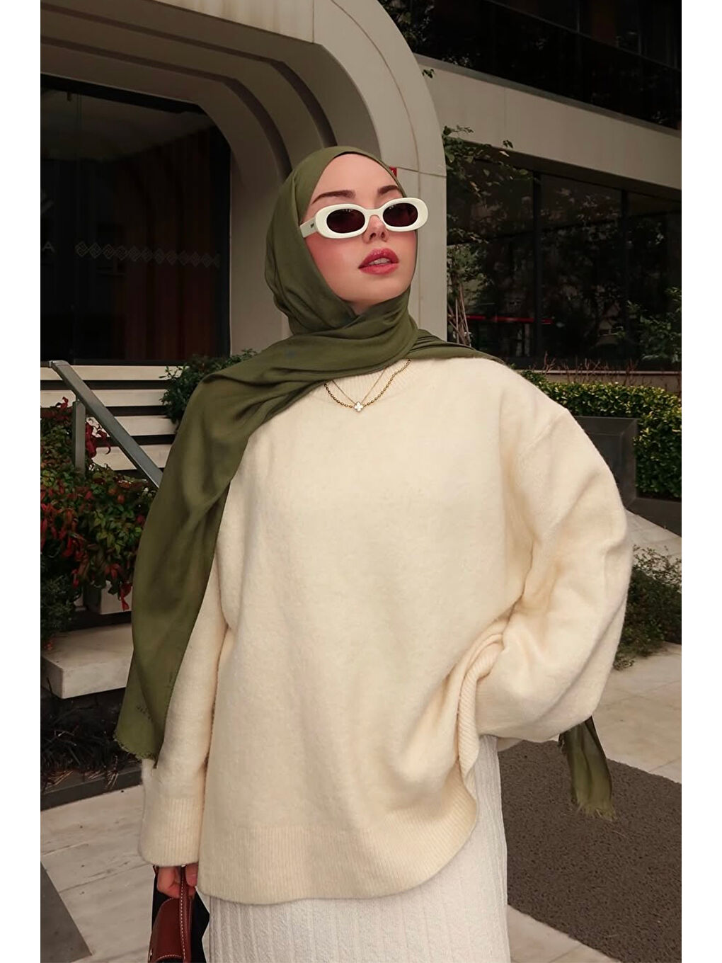 Modal Şal Haki Yeşil-8