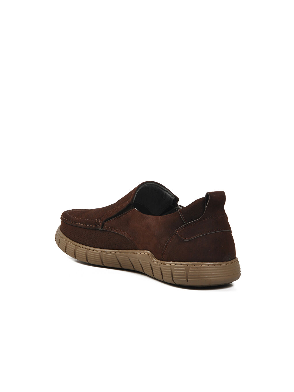 Kahverengi Kahve Nubuk Hakiki Deri Erkek Casual Ayakkabı 994-1 M-3