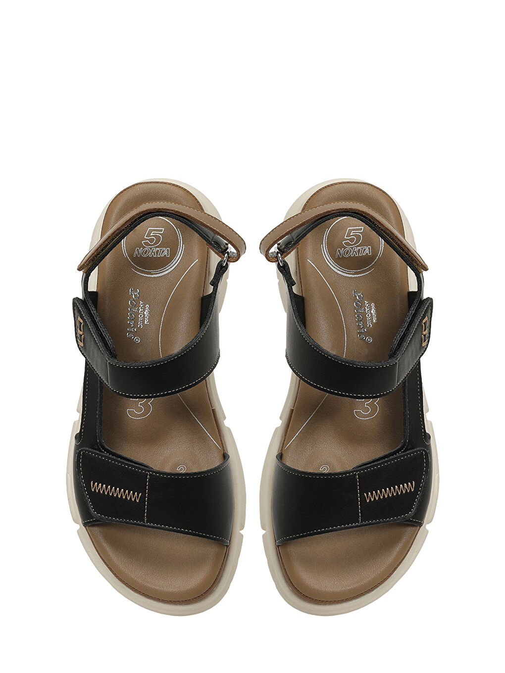 105798.Z Siyah Kadın Comfort Sandalet-3