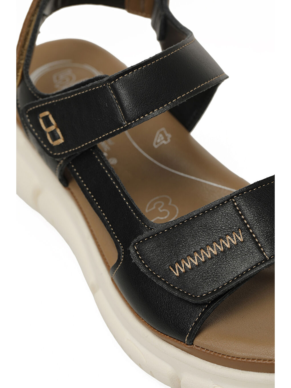 105798.Z Siyah Kadın Comfort Sandalet-6