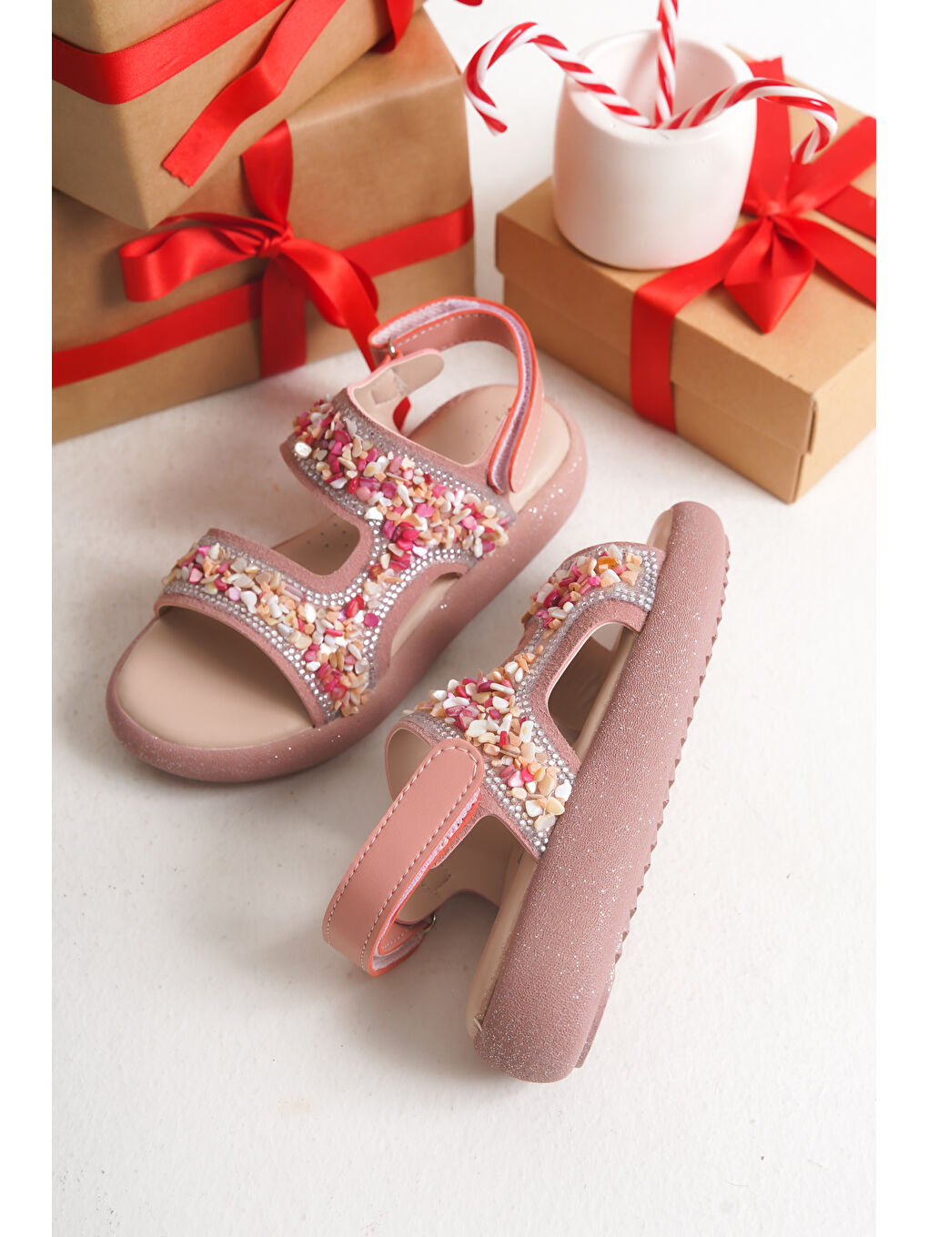 Fuşya Barby Günlük Ortopedik Kız Çocuk Sandalet Ayakkabı-1