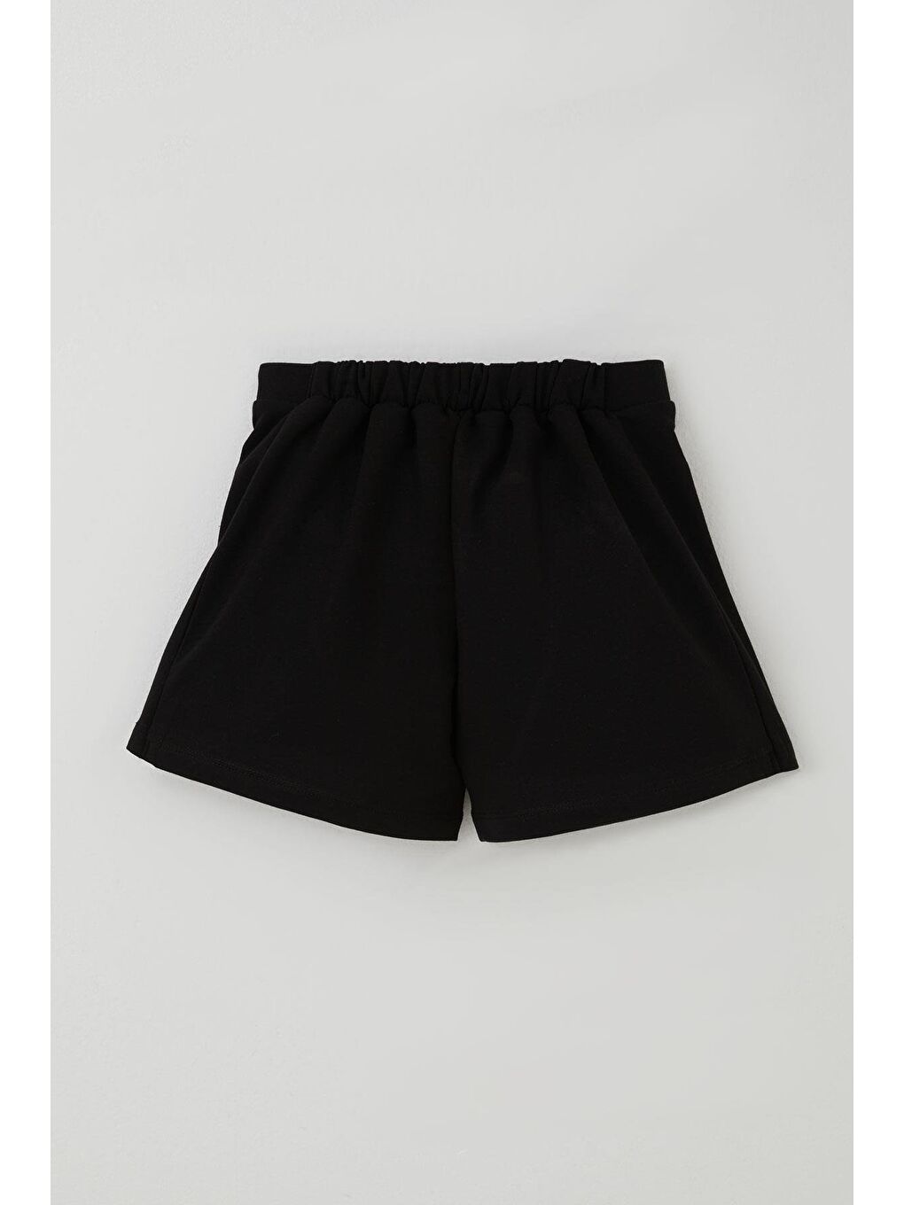 Kız Çocuk Şort Etek Fiyonk Aksesuarlı Lastikli Siyah (8-12 Yaş)-1