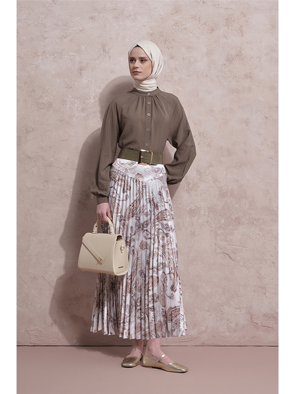 Aksesuar Detaylı Bluz Haki-2