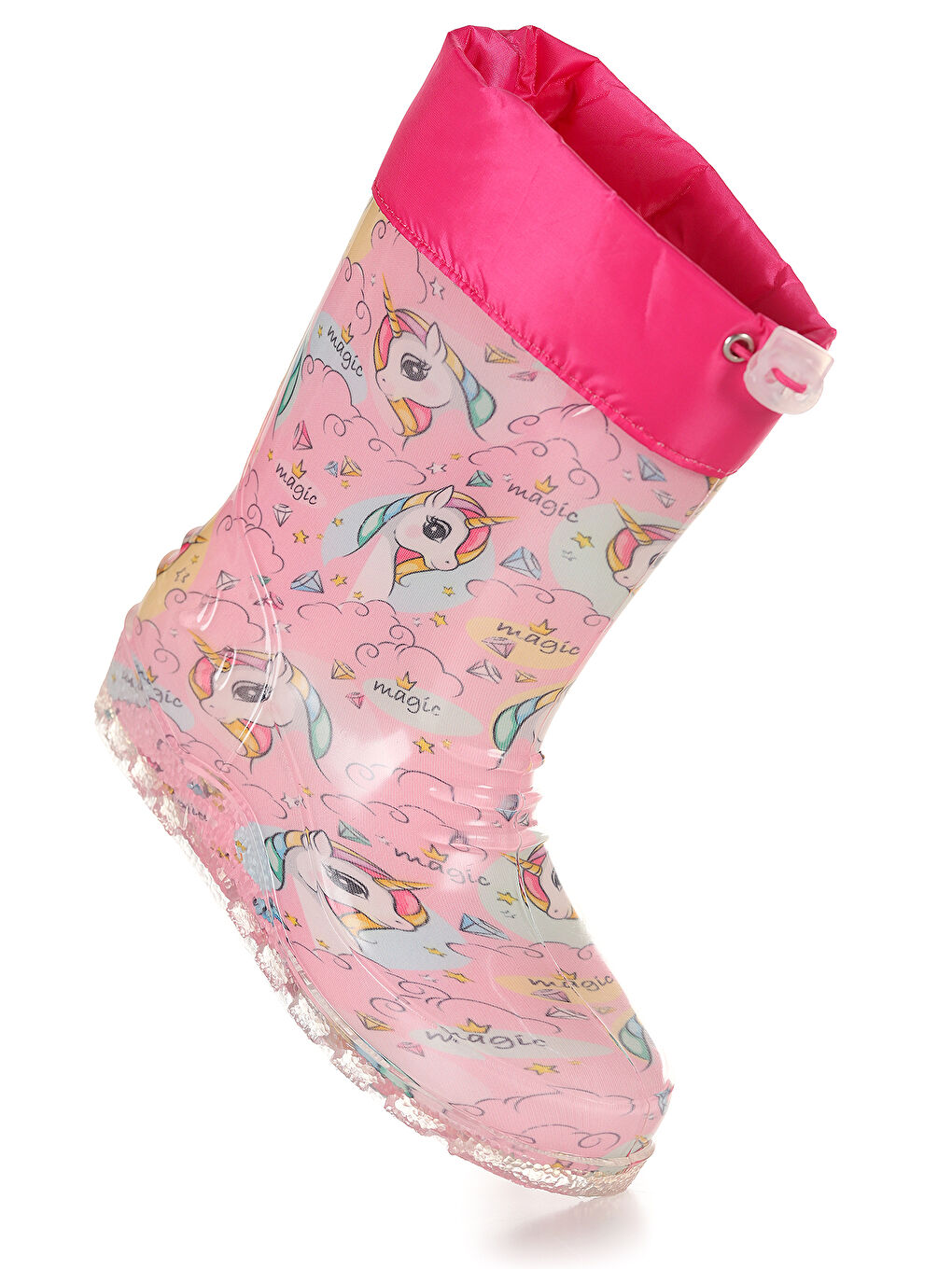 Pembe Su Geçirmez Kız Çocuk Yağmur Çizmesi
