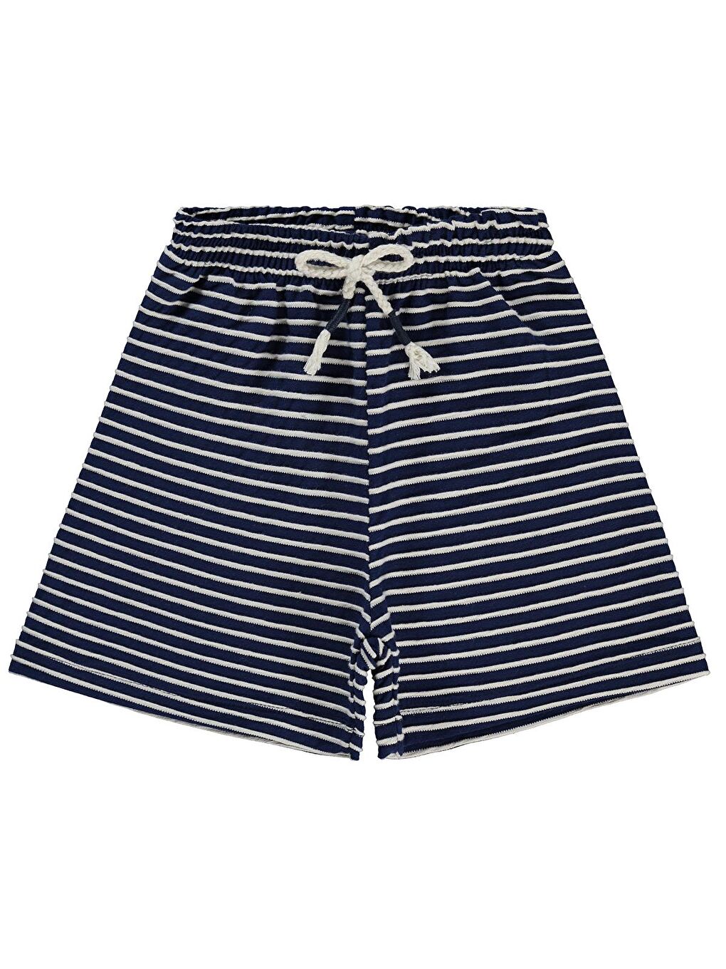 Boys Kabartma Çizgili 2-5 Yaş Şort - Lacivert