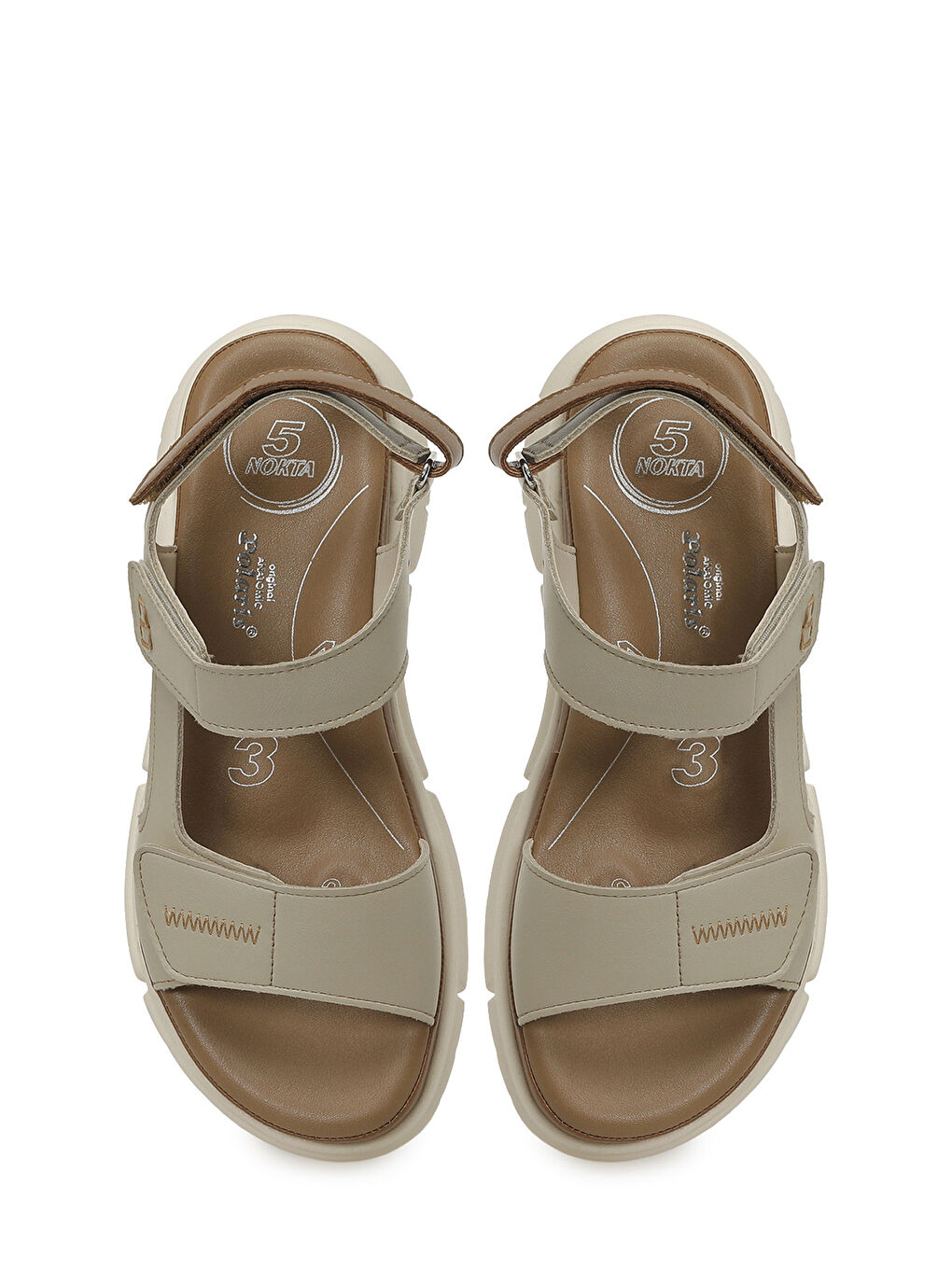 105798.Z Bej Kadın Comfort Sandalet-3