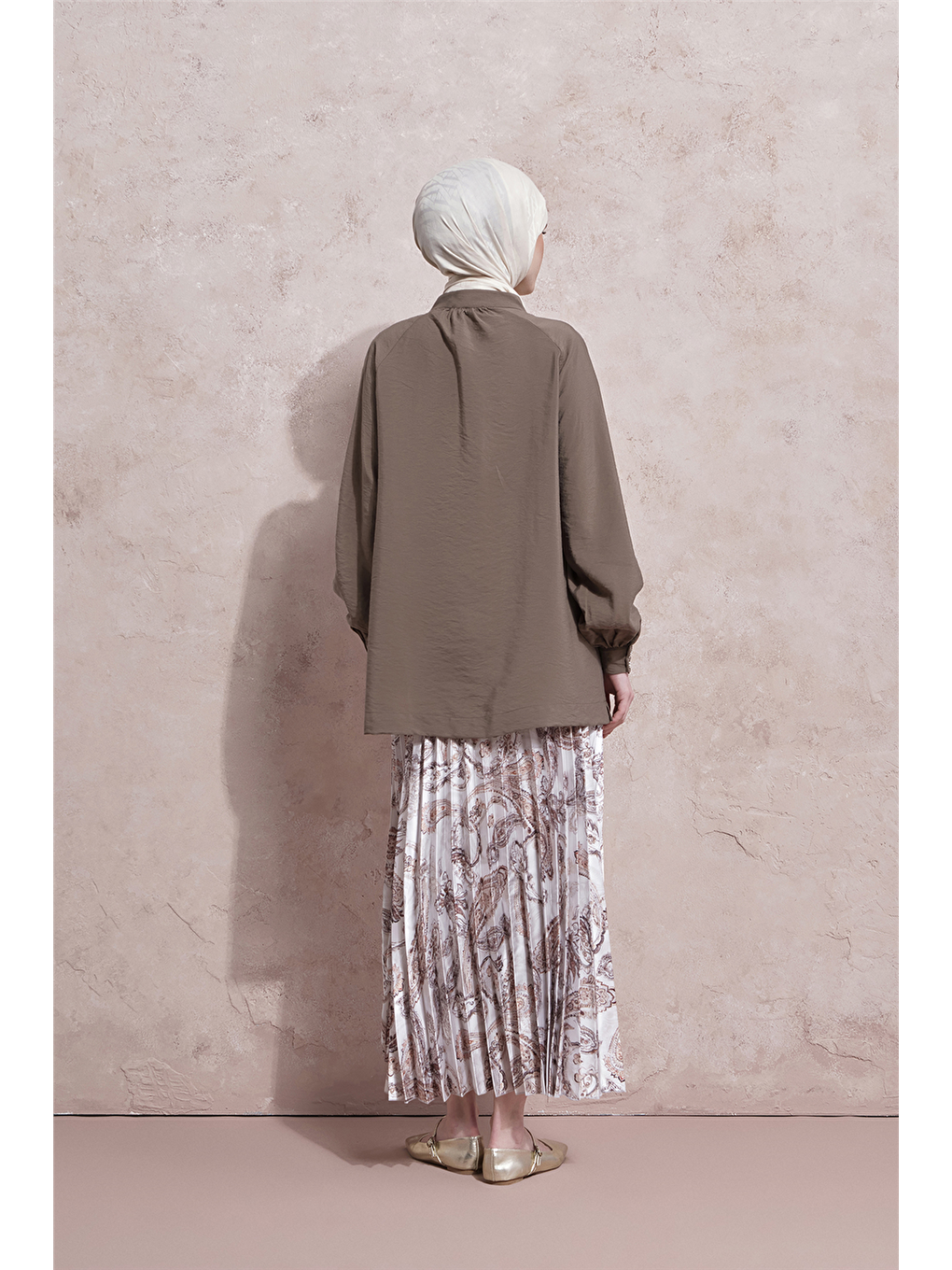 Aksesuar Detaylı Bluz Haki-6