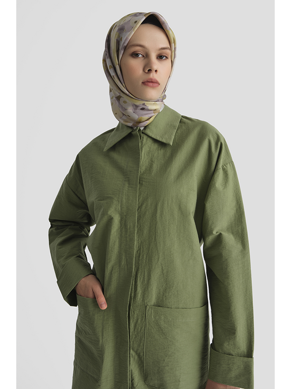 Pamuk Karışımlı Kap Haki-1