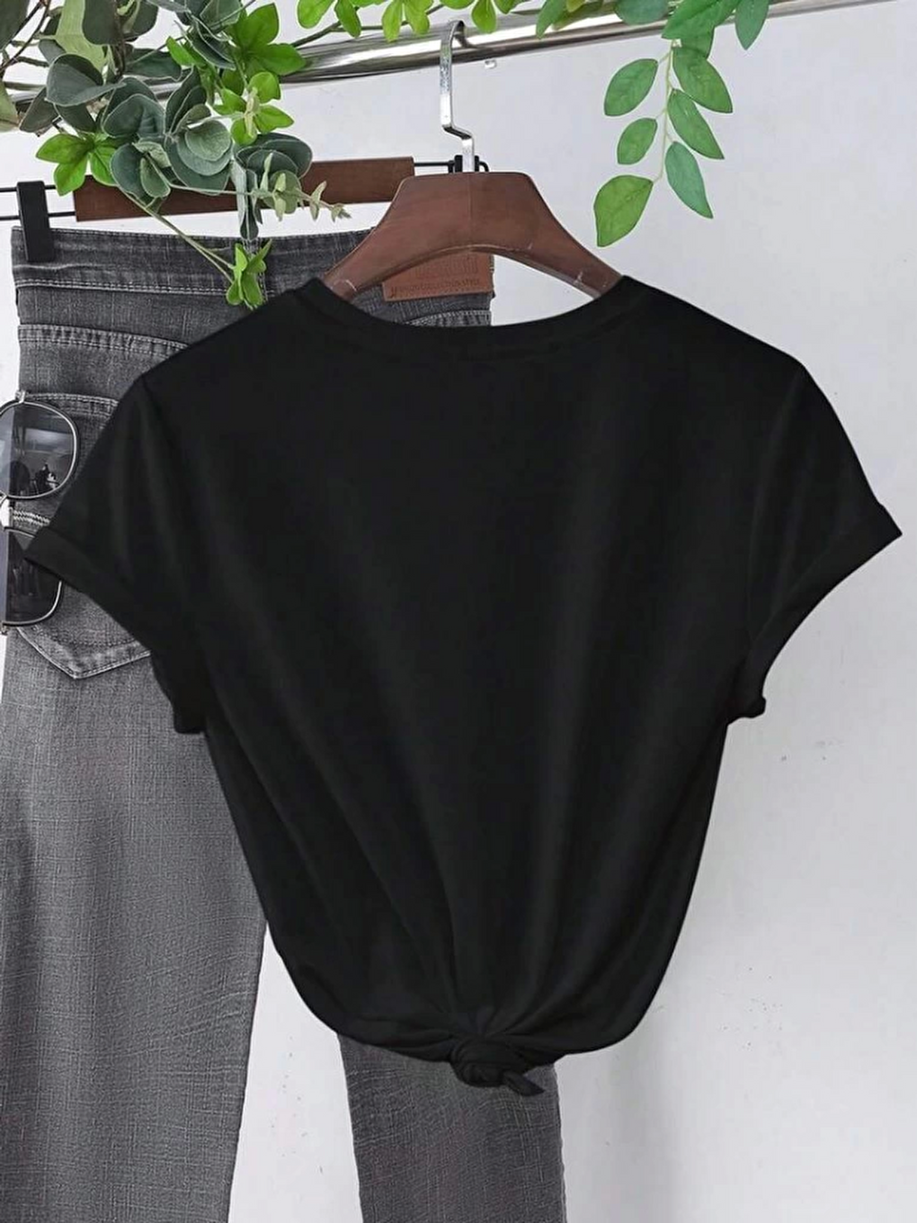 Baskılı T-shirt - Siyah-1