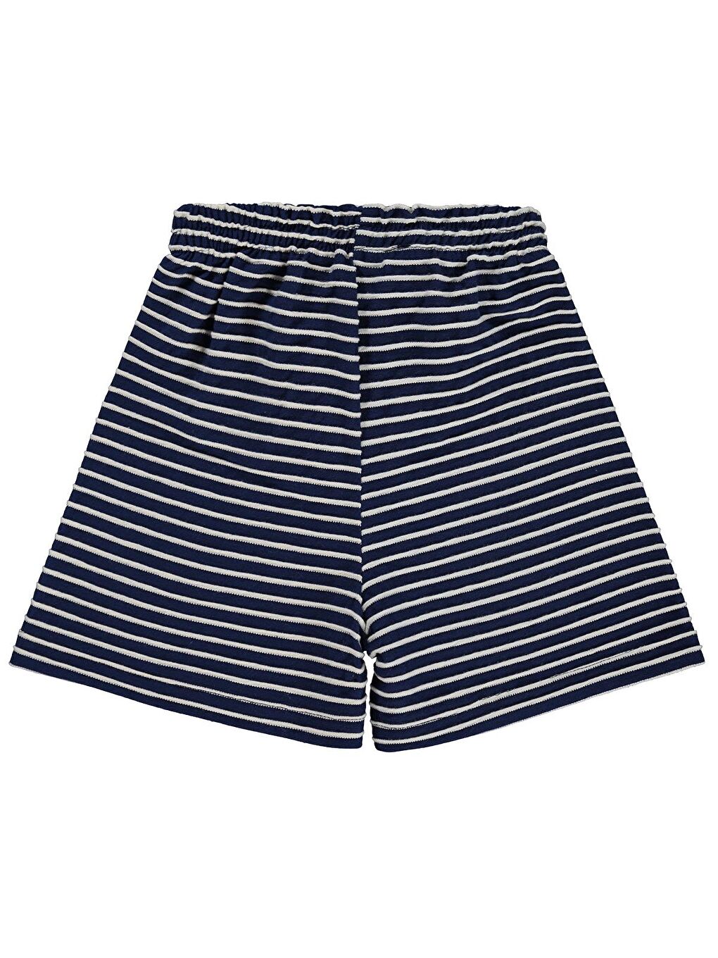 Boys Kabartma Çizgili 2-5 Yaş Şort - Lacivert-1