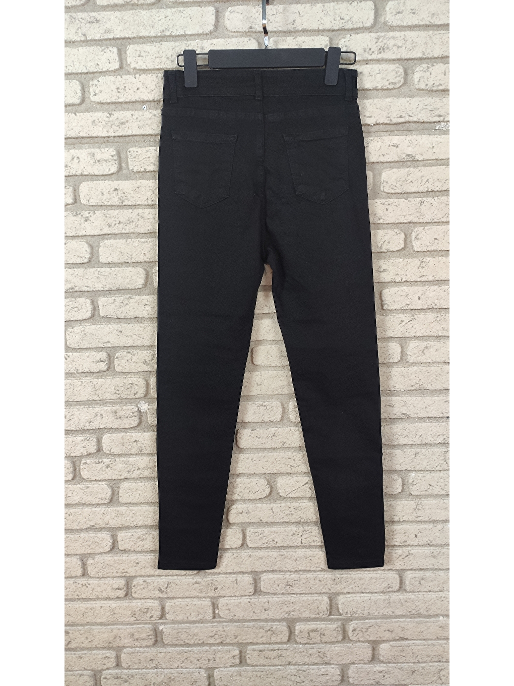 Siyah Elastanlı Yüksek Bel Efsane Jean Pantolon Antrasit Renk 92cm-3