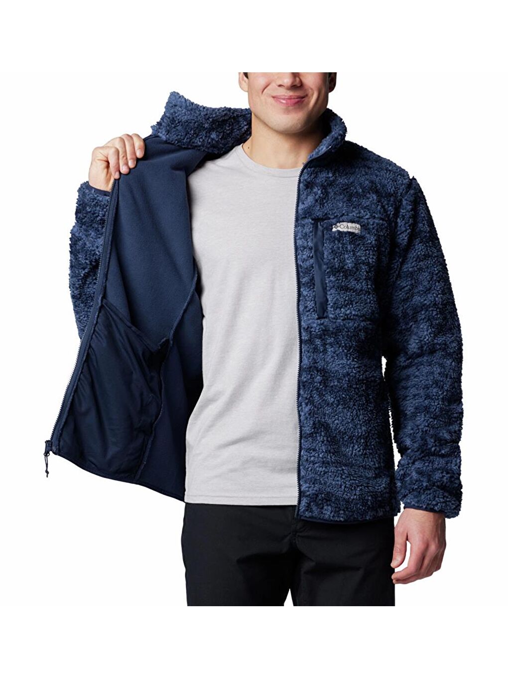 Columbia Lacivert Winter Pass™ Printed Fleece II Erkek Polar AM5967 - 4