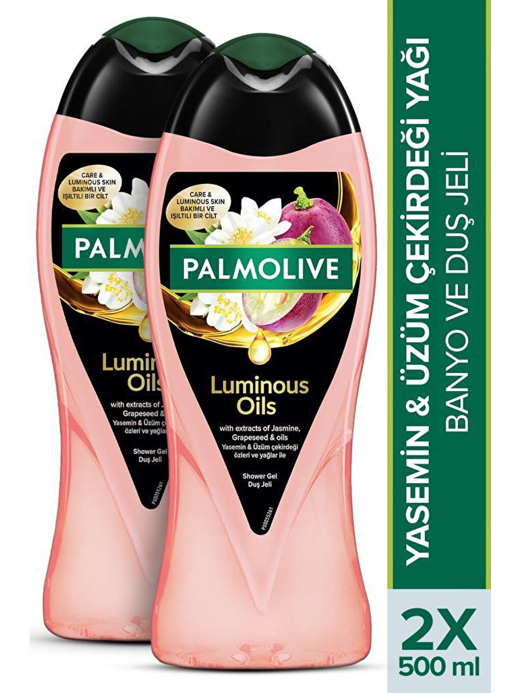 Palmolive Pembe Luminious Oils Yasemin & Üzüm Çekirdeği Duş Jeli 500 ml X2 Adet