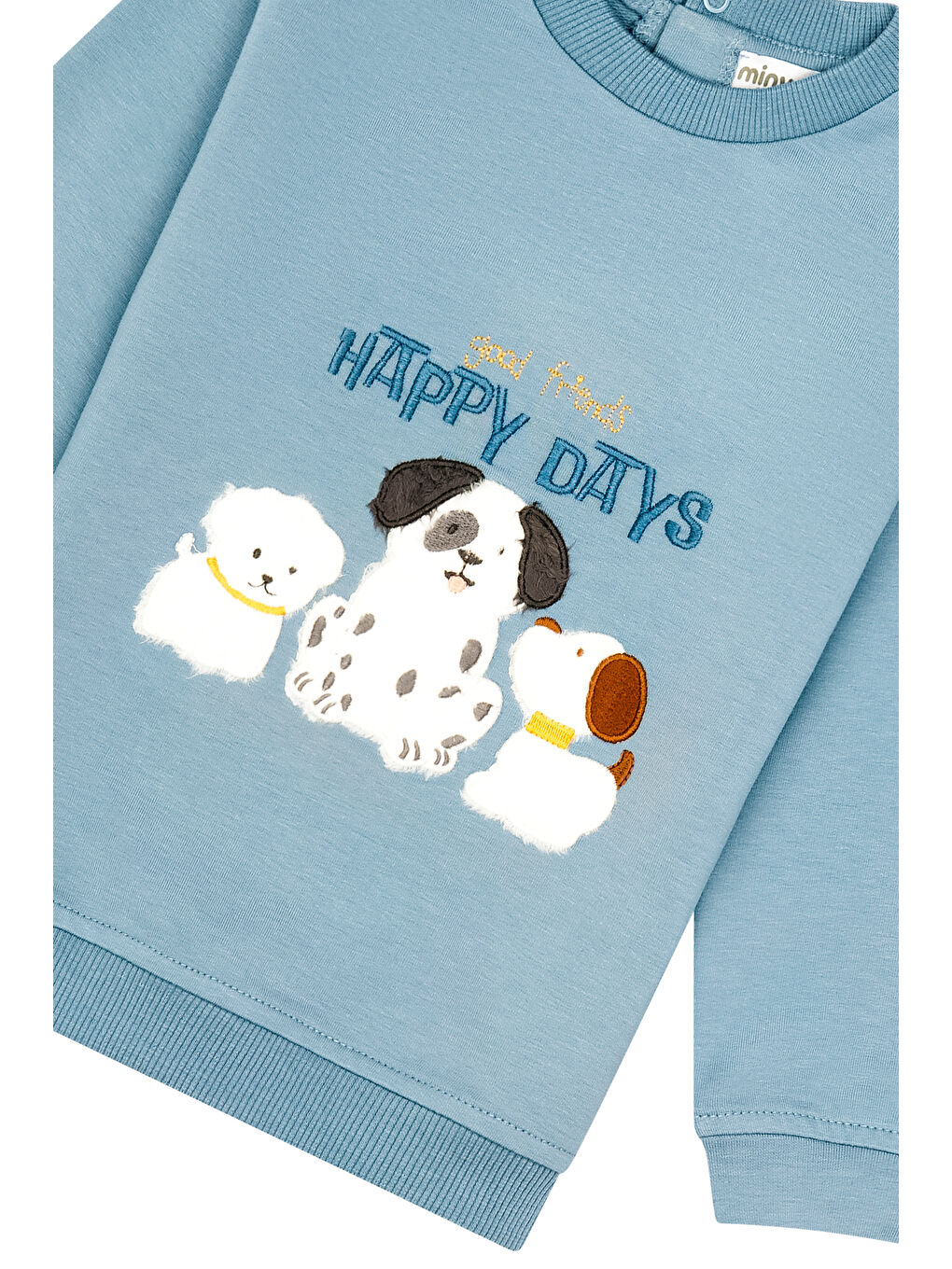 Mavi Köpek Nakışlı Erkek Bebek İkili Takım-2