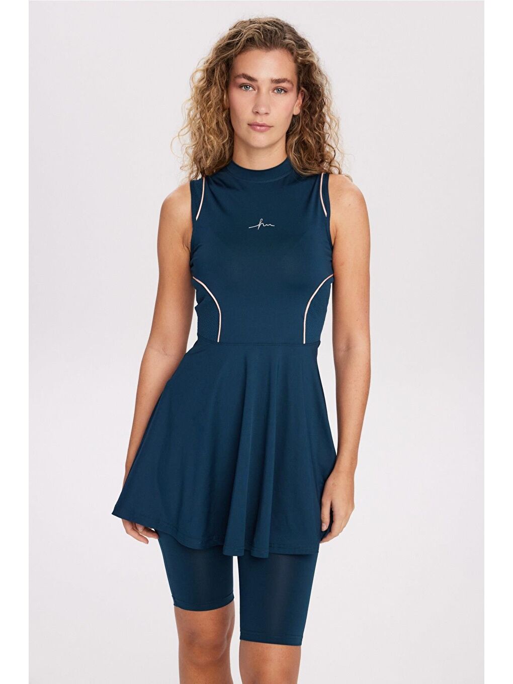 Spor Kesim Petrol Yeşili 4 Parça Yarı Kapalı Mayo Takımı 5014-1