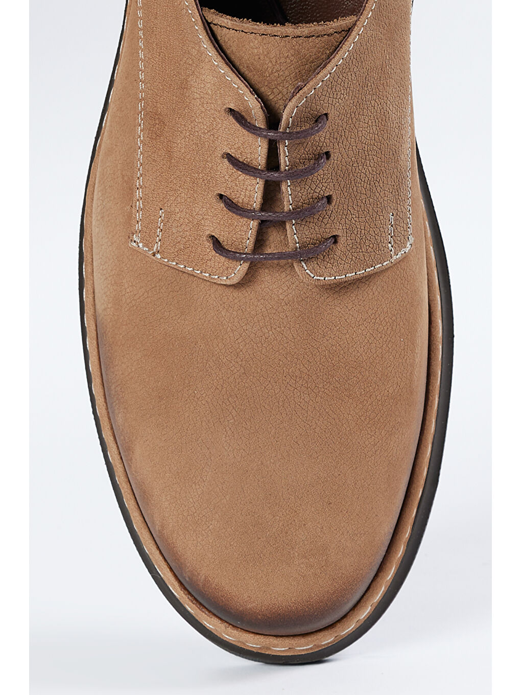 Bej Erkek Vizon %100 Deri Casual Ayakkabı-2