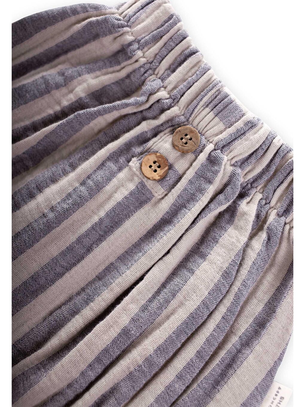 Lacivert Erkek Çocuk Çizgili Şort-2