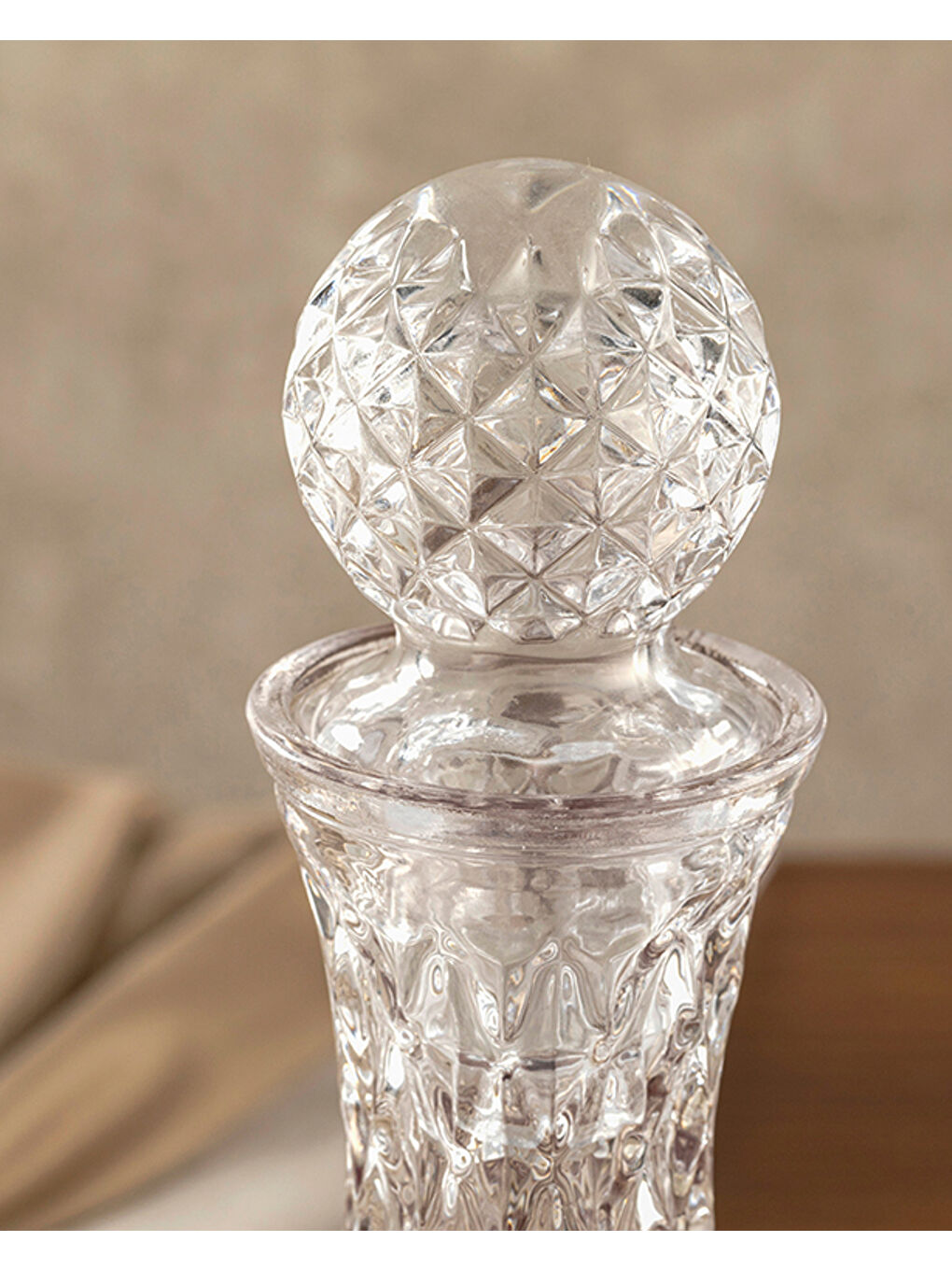 Renksiz Flora Cam Karaf 1000 ml Şeffaf-1