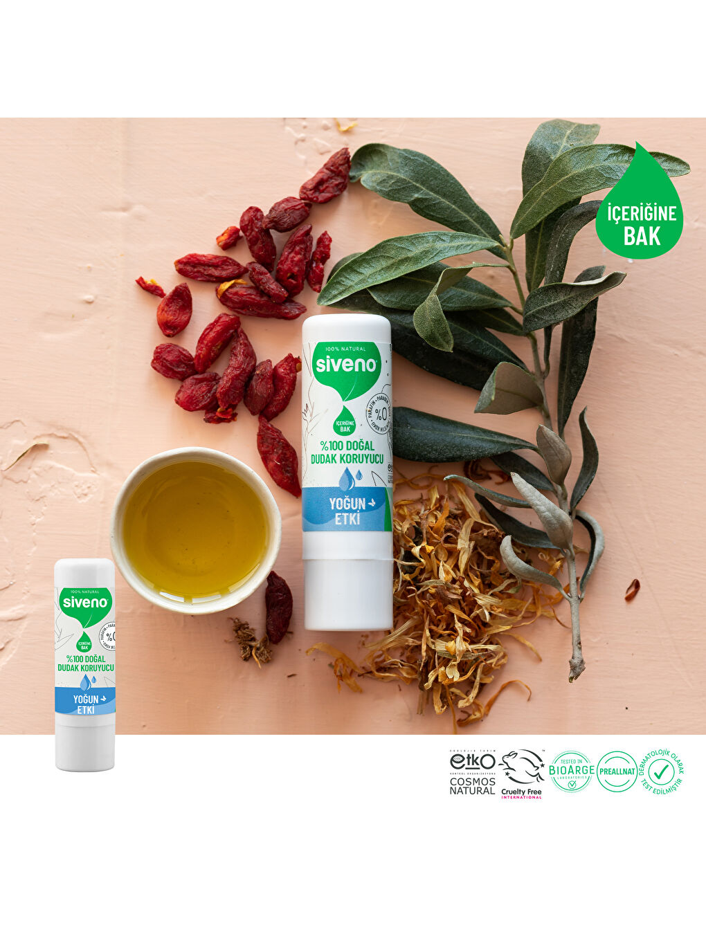 %100 Doğal Dudak Koruyucu Yoğun Etki Bitkisel Lipbalm Krem Nemlendirici Parlatıcı Onarıcı 6 G-1