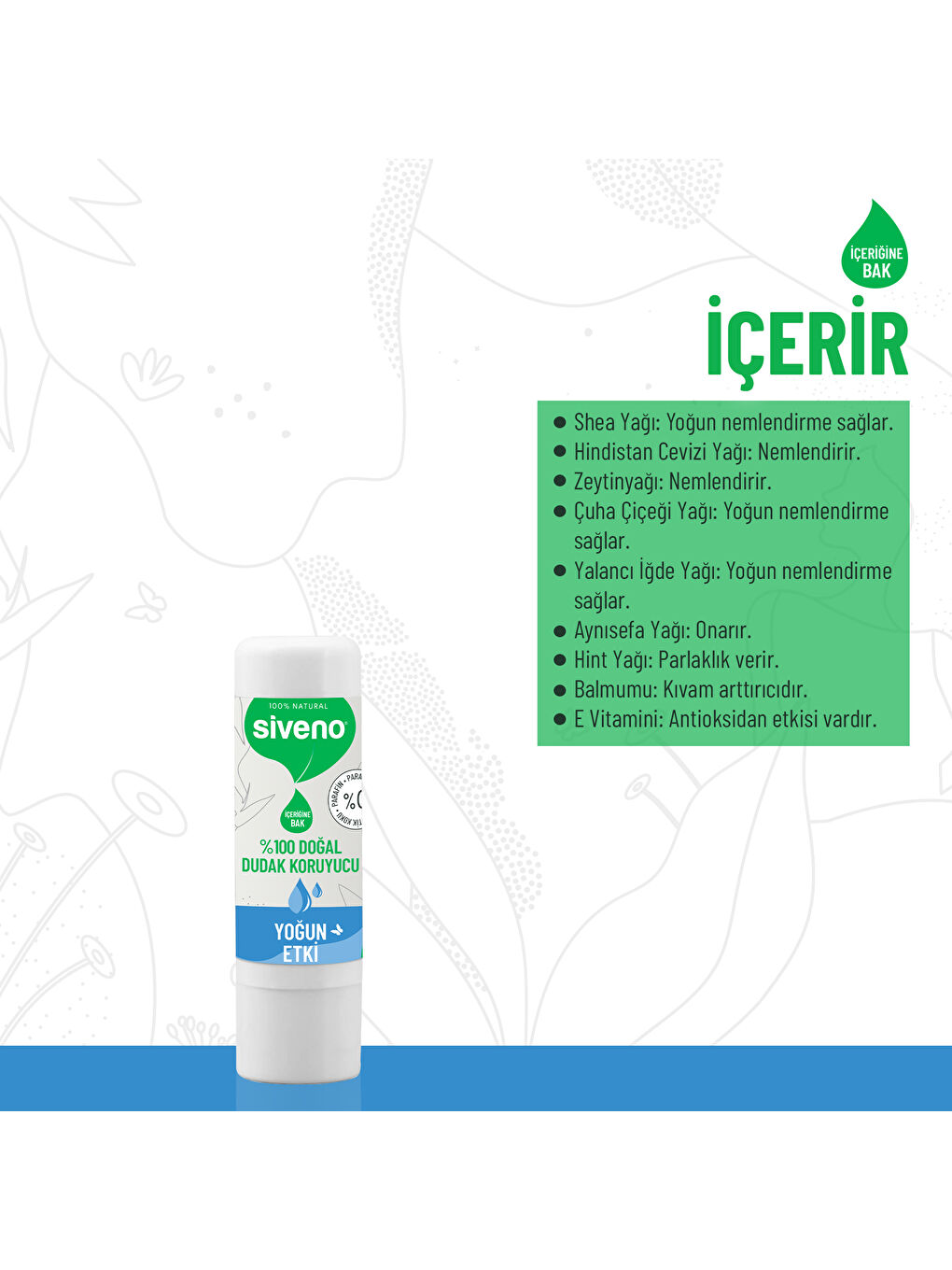 %100 Doğal Dudak Koruyucu Yoğun Etki Bitkisel Lipbalm Krem Nemlendirici Parlatıcı Onarıcı 6 G-2