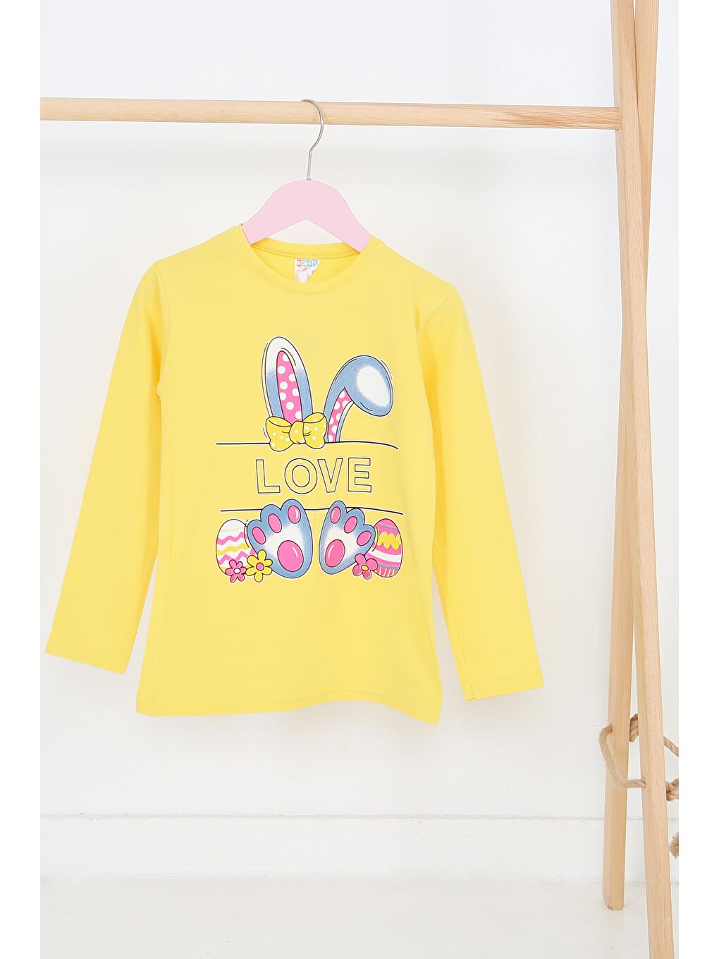 Sarı Kız Çocuk Sari Uzun Kollu Baskılı Penye Badi - 27700