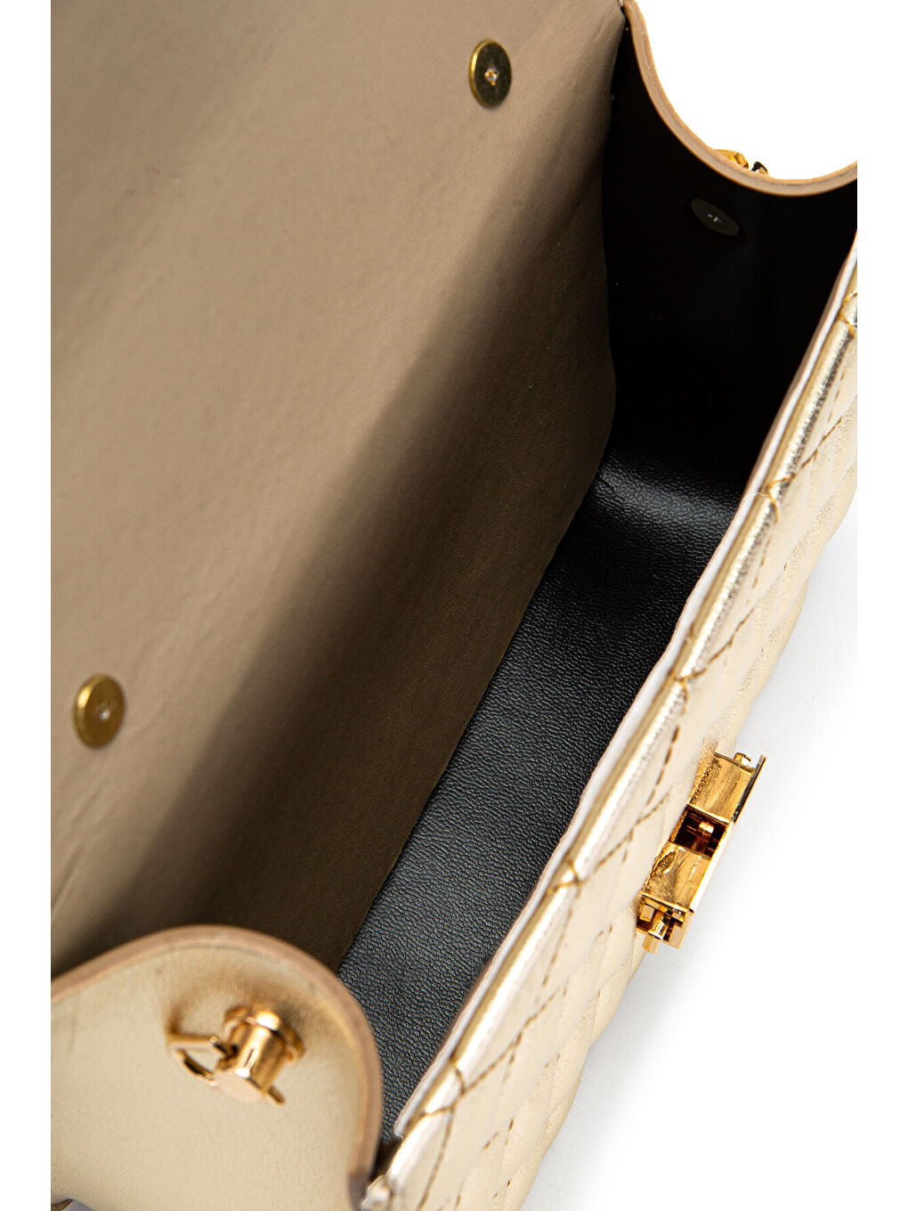 Sarı Gold Zincir Charm Detaylı Isabella Kadın Çapraz Çanta Gold-5