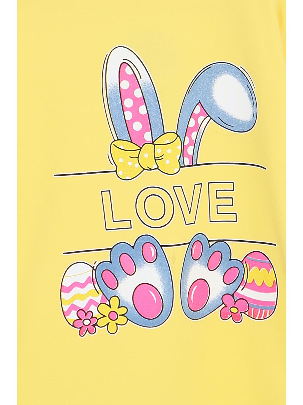 Sarı Kız Çocuk Sari Uzun Kollu Baskılı Penye Badi - 27700-1