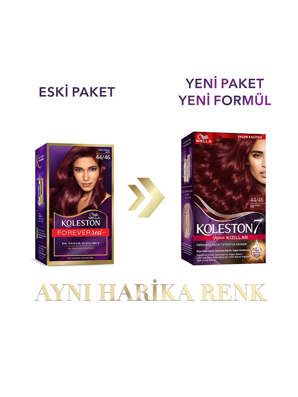 Wella Renksiz Koleston Supreme Kit 44/46 Koyu Ateşli Kızıl *18