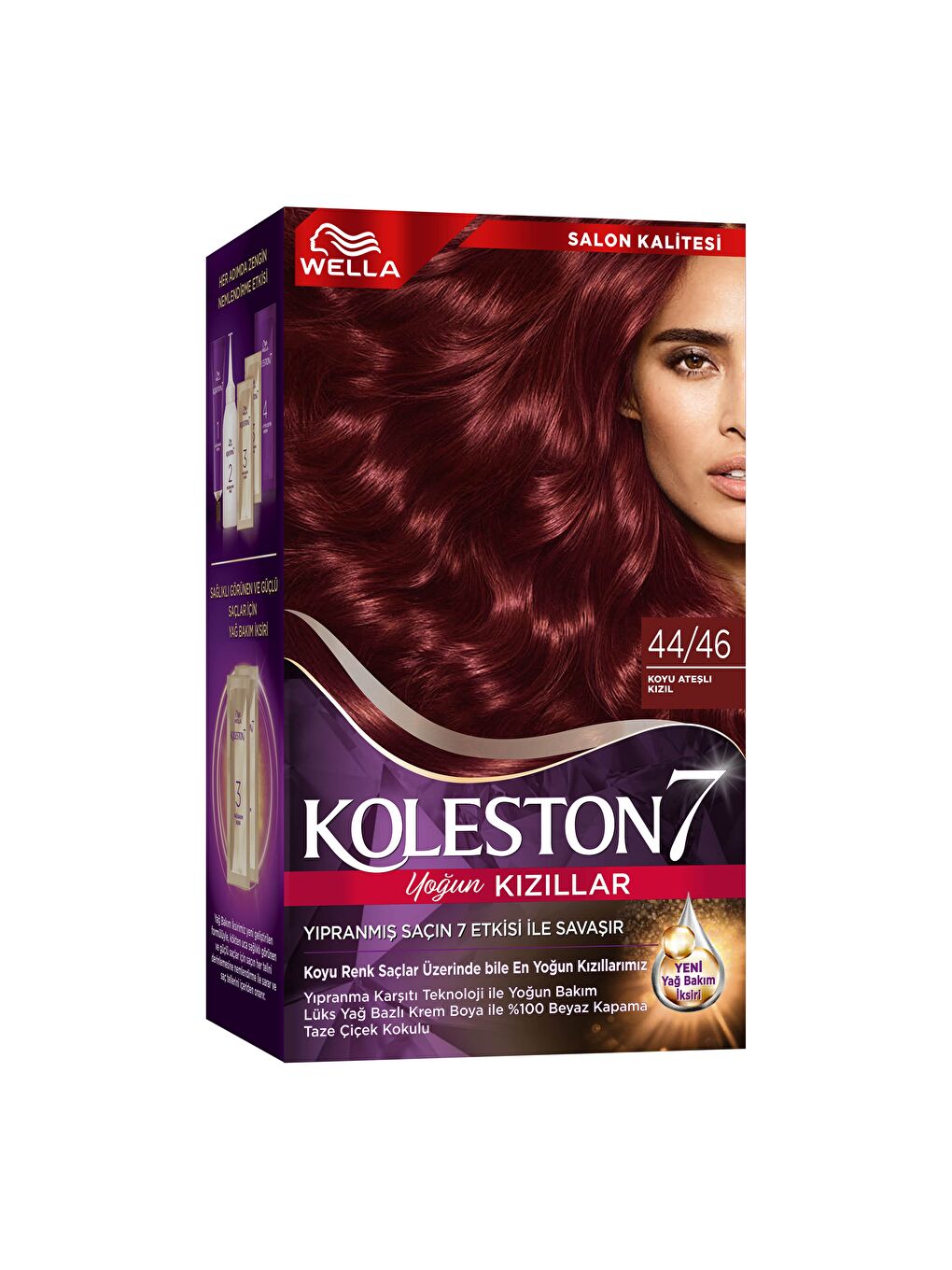 Wella Renksiz Koleston Supreme Kit 44/46 Koyu Ateşli Kızıl *18 - 1