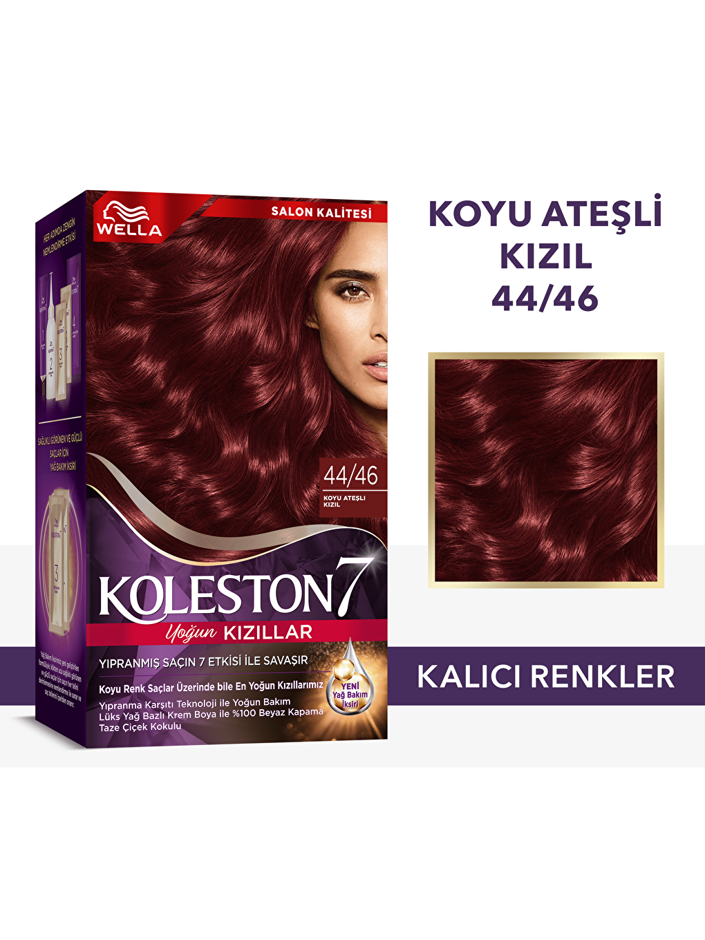 Wella Renksiz Koleston Supreme Kit 44/46 Koyu Ateşli Kızıl *18 - 2