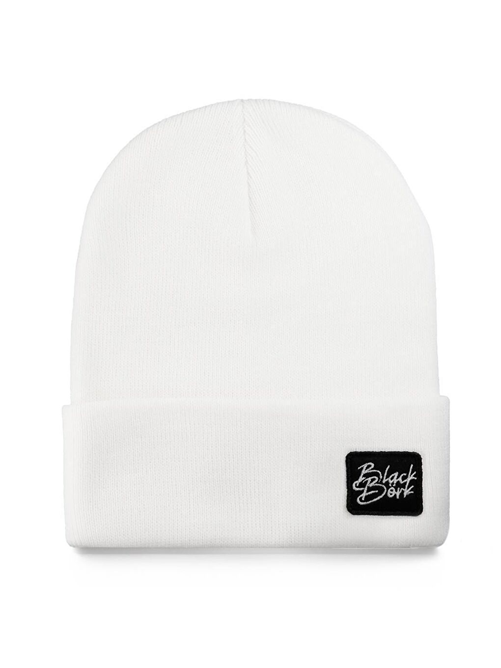 BlackBörk Beyaz V1 Akrilik See You Later Never - 2 Kod Logolu Unisex Beyaz Bere (Beanie) - 1