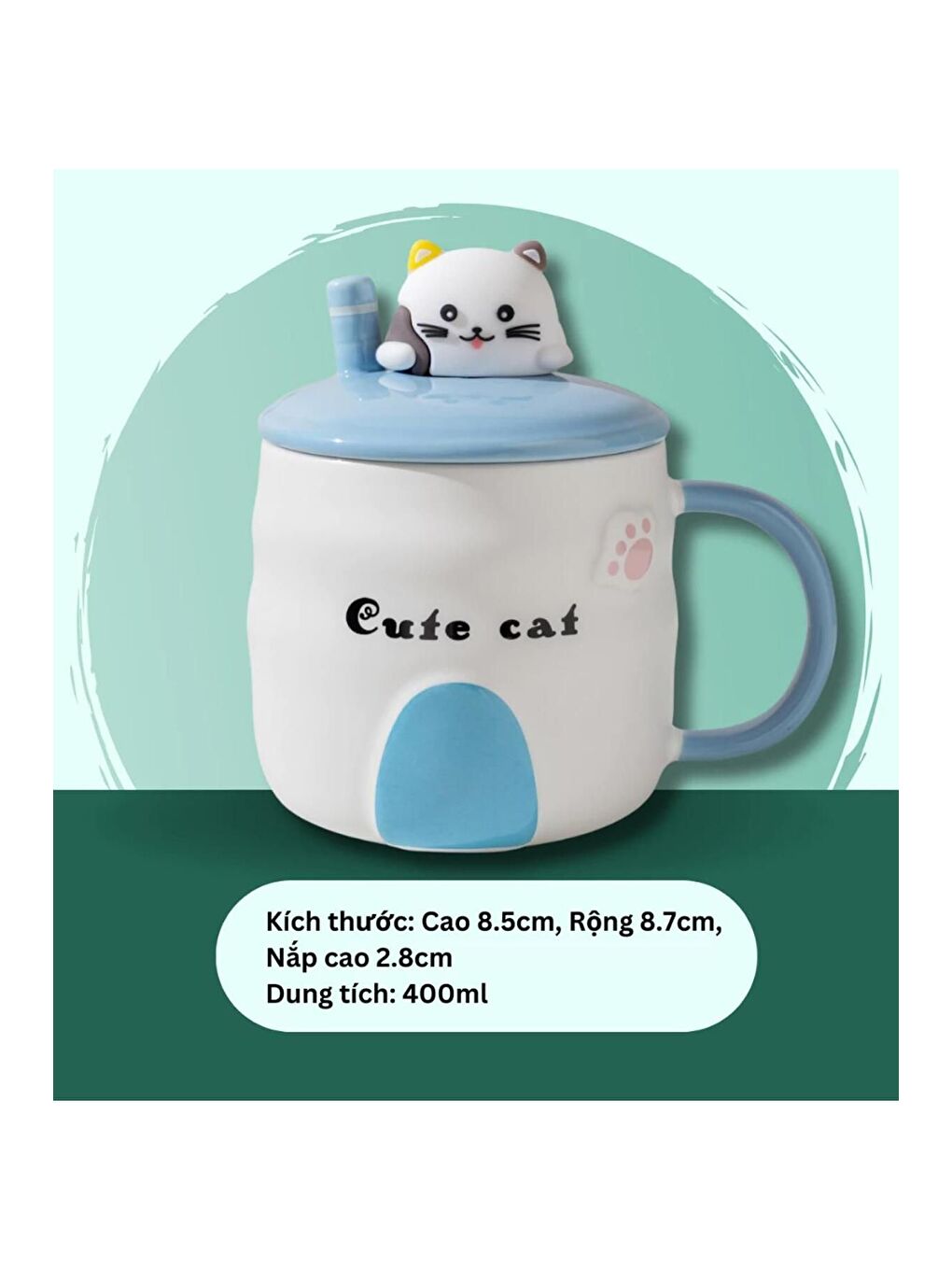 Karışık Renkli Panda Seramik Kupa-2