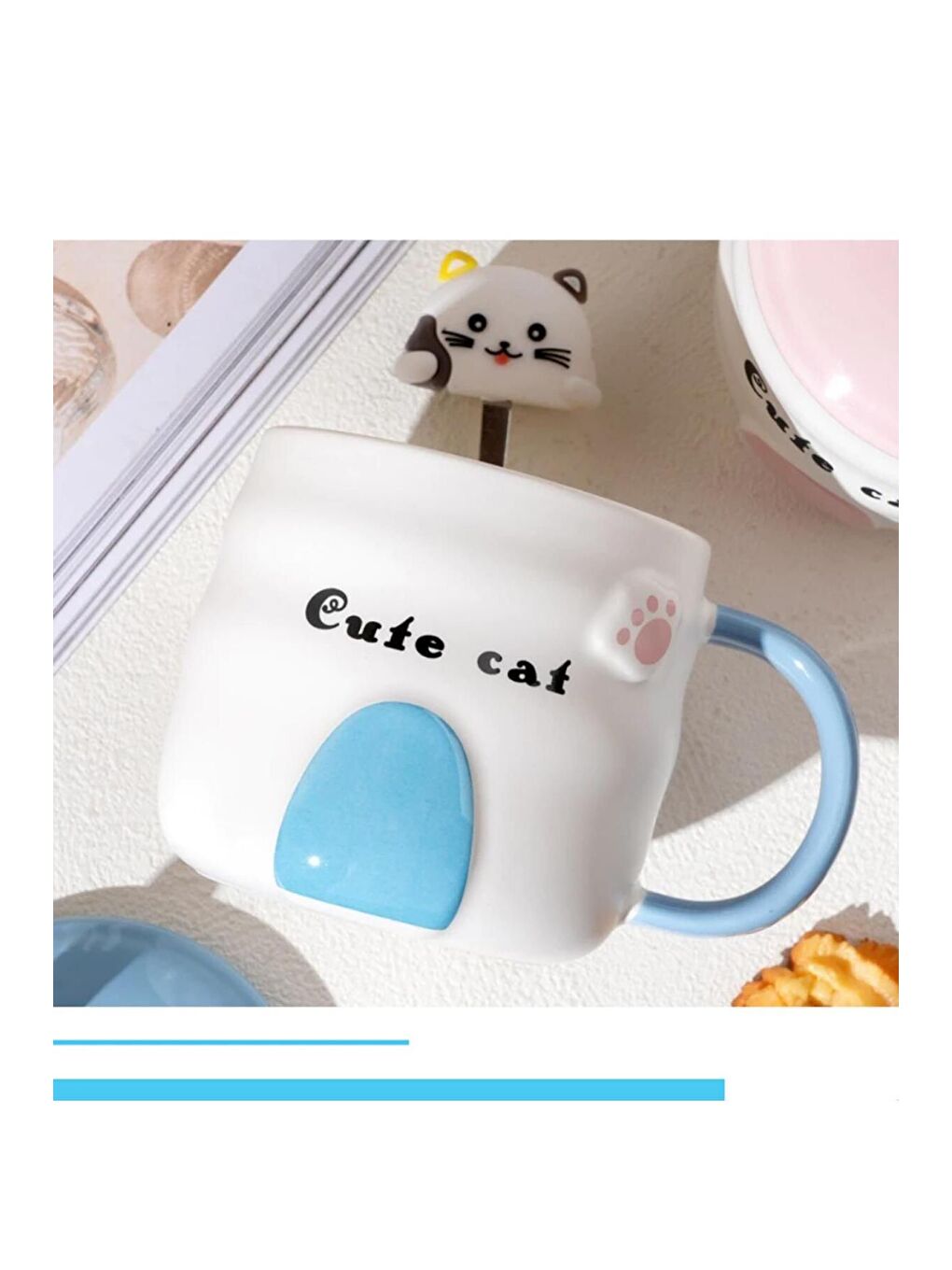 Karışık Renkli Panda Seramik Kupa-3