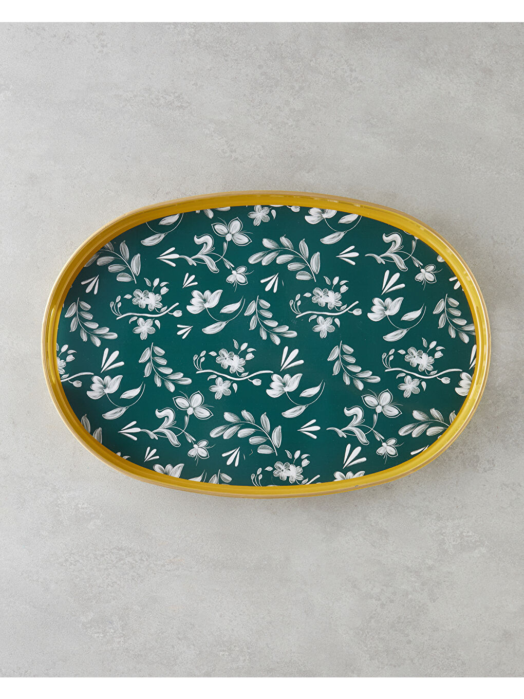 Leafscape PP Tepsi 44x30 cm Beyaz - Yeşil