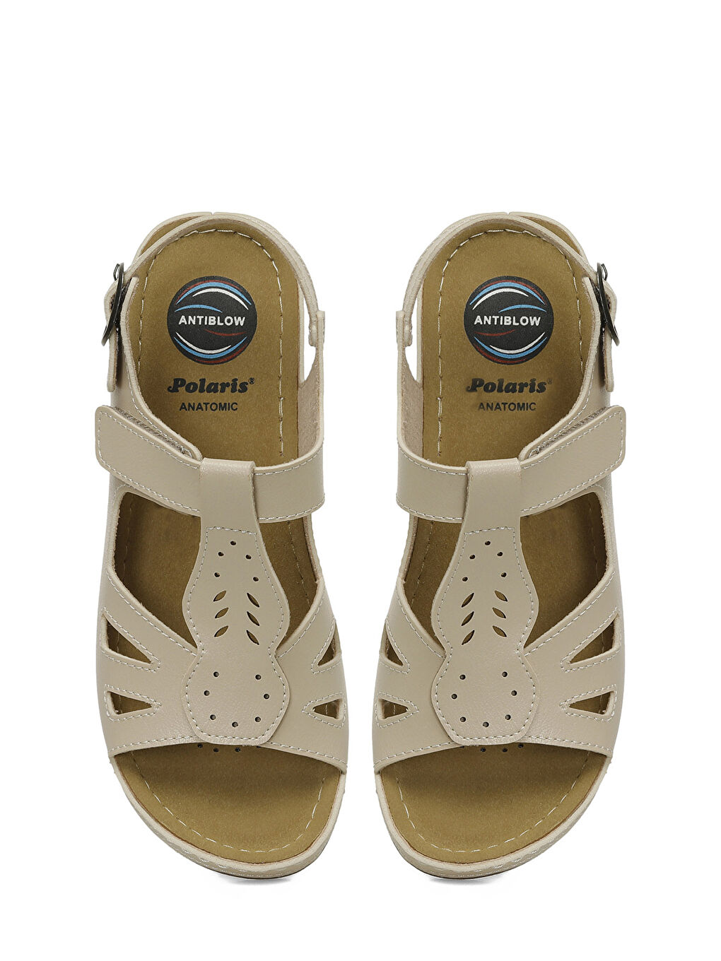 166375.Z5FX Bej Kadın Düz Sandalet-3