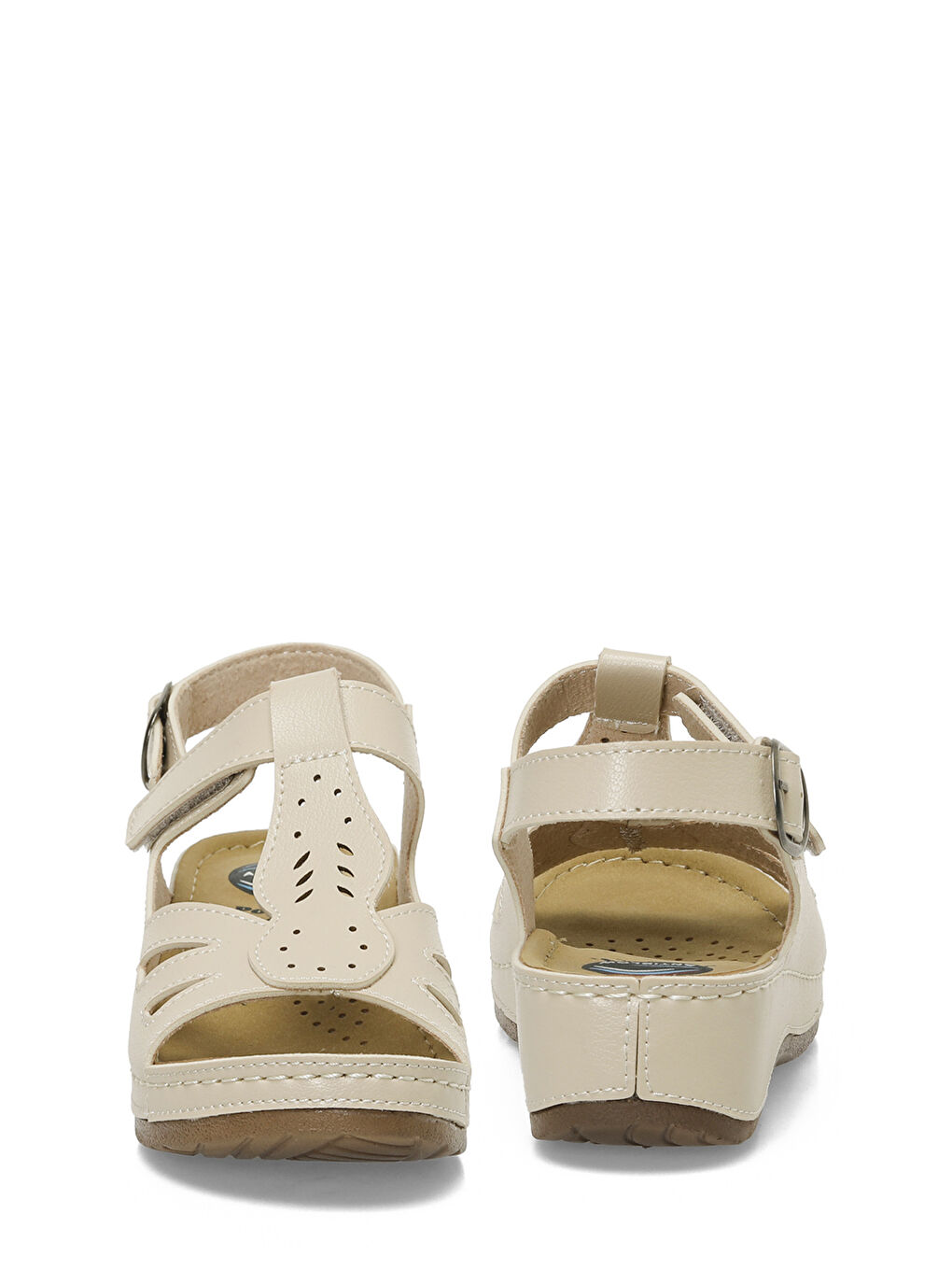 166375.Z5FX Bej Kadın Düz Sandalet-4