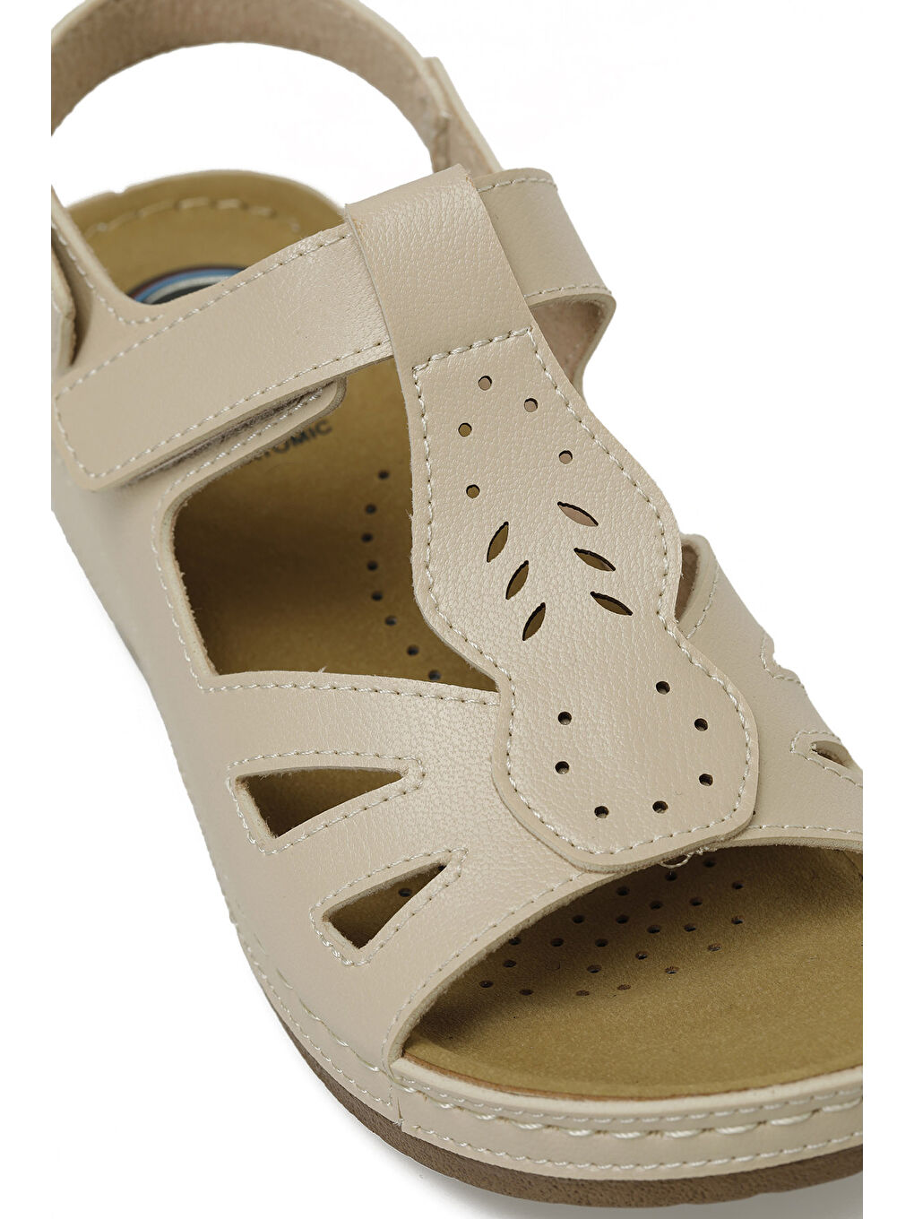 166375.Z5FX Bej Kadın Düz Sandalet-6