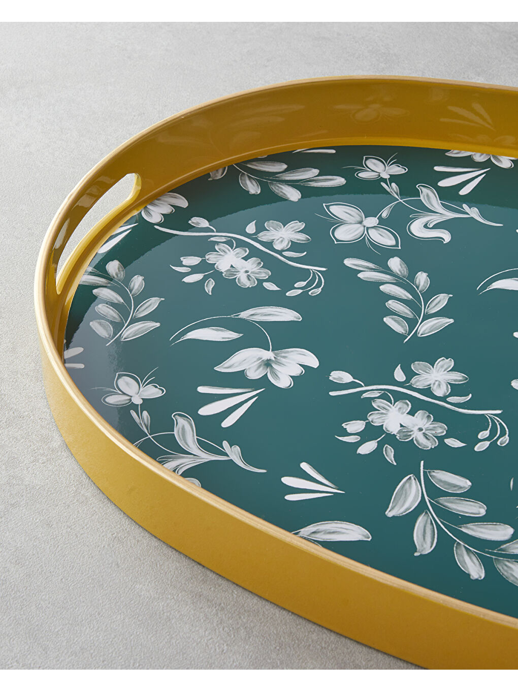 Leafscape PP Tepsi 44x30 cm Beyaz - Yeşil-2