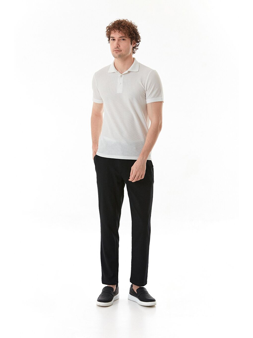 Siyah Beli Bağcıklı Jogger Pantolon