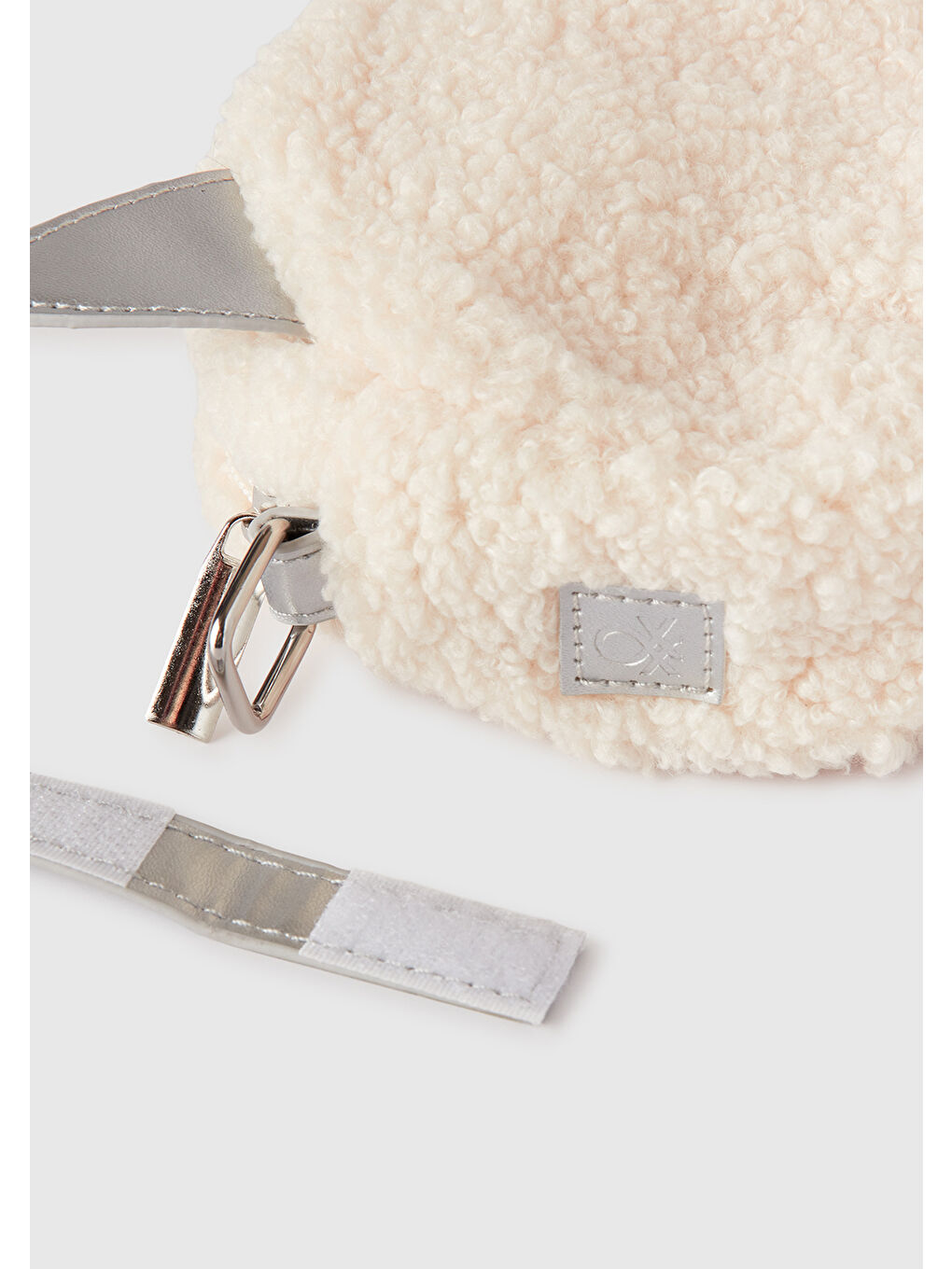 Kız Çocuk Ekru Logo Detaylı Kulaklı Yuvarlak Çanta-2