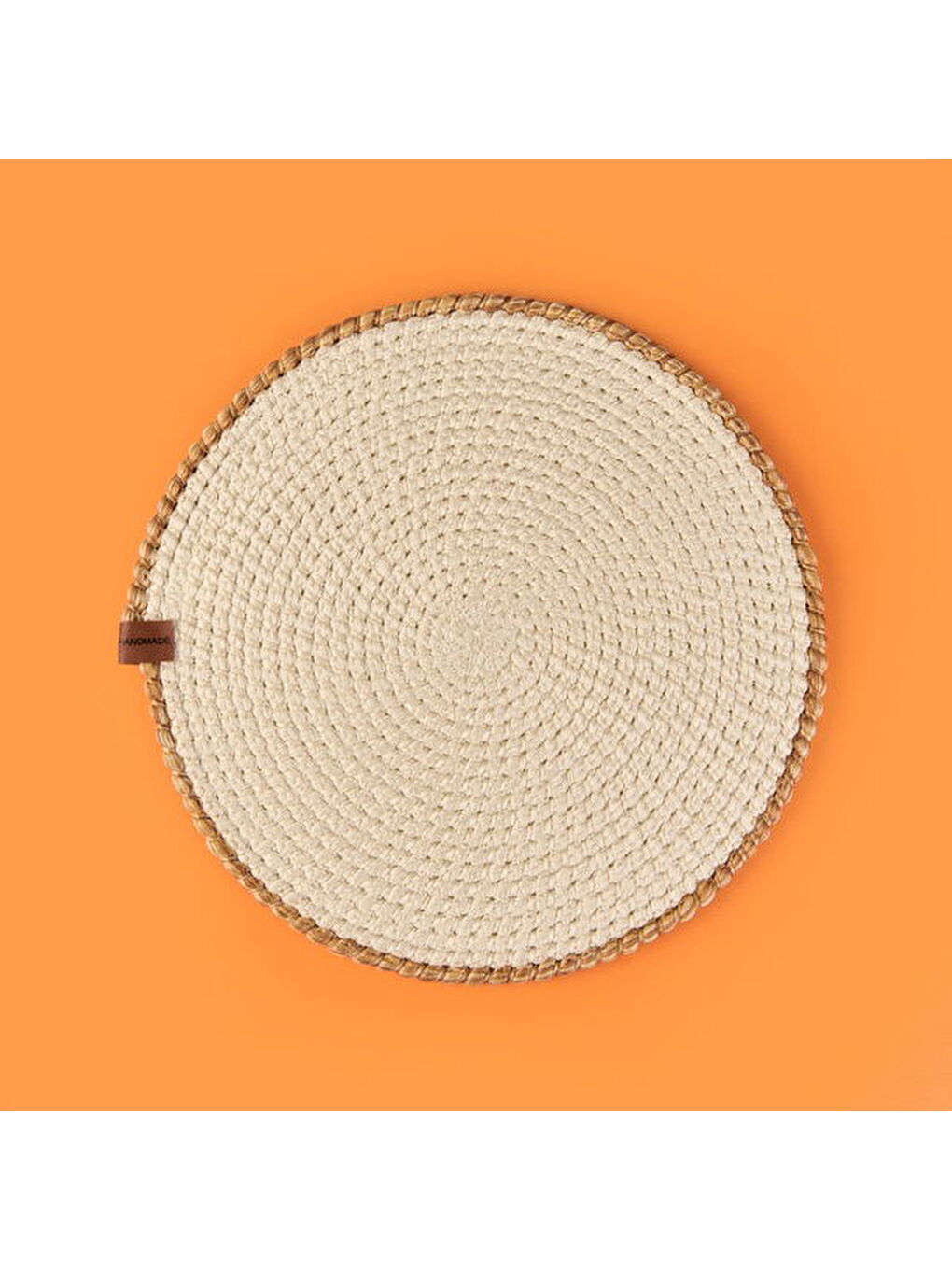 Soft Bej Kalp Nakışlı Supla - Ekru - 33x33 cm