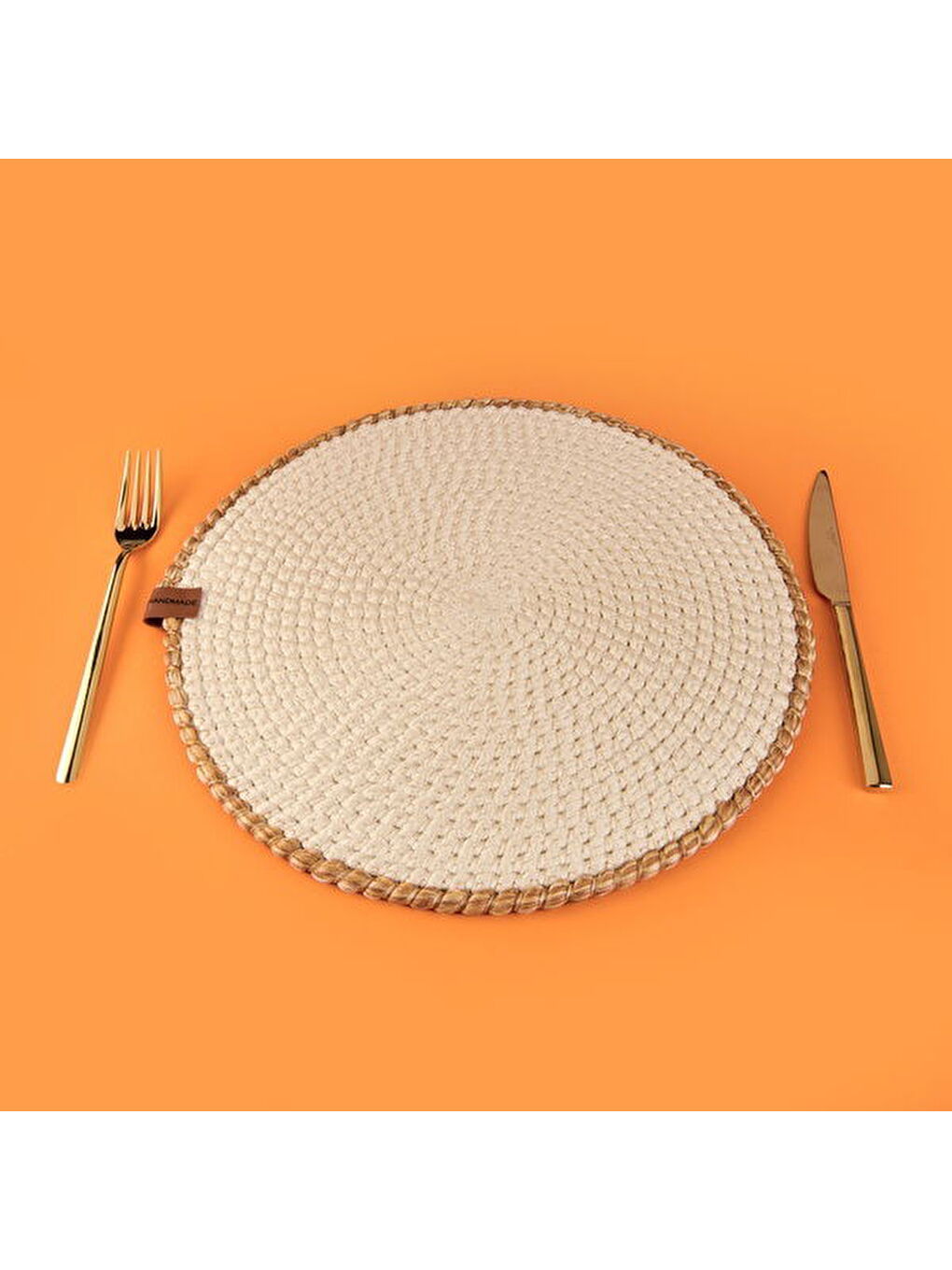 Soft Bej Kalp Nakışlı Supla - Ekru - 33x33 cm-5