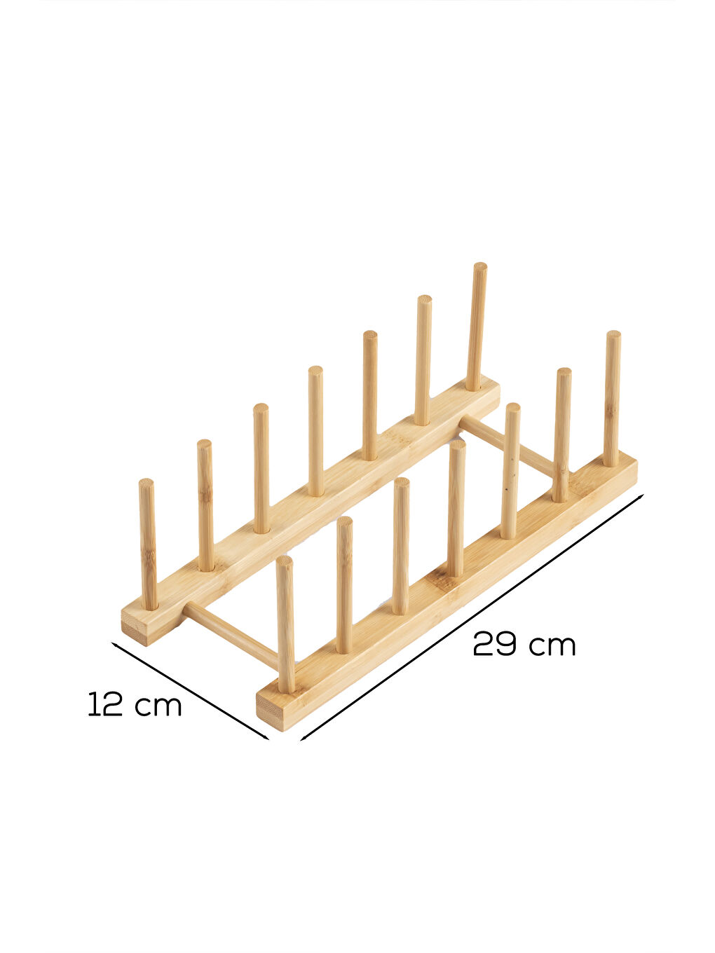 Kahverengi 2077 Mutfak Organizeri Ahşap Mutfak Düzenleyici Tabaklık Ahşap Bardaklık Tabak Standı Ahşap-2