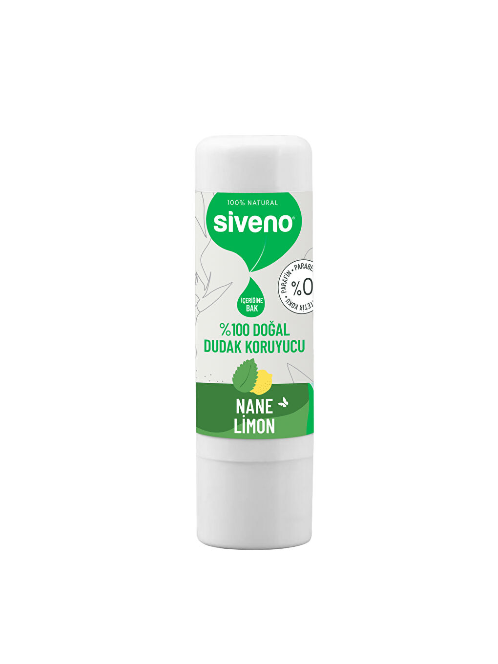 %100 Doğal Dudak Koruyucu Nane & Limon Bitkisel Lipbalm Krem Nemlendirici Parlatıcı Onarıcı 6-4