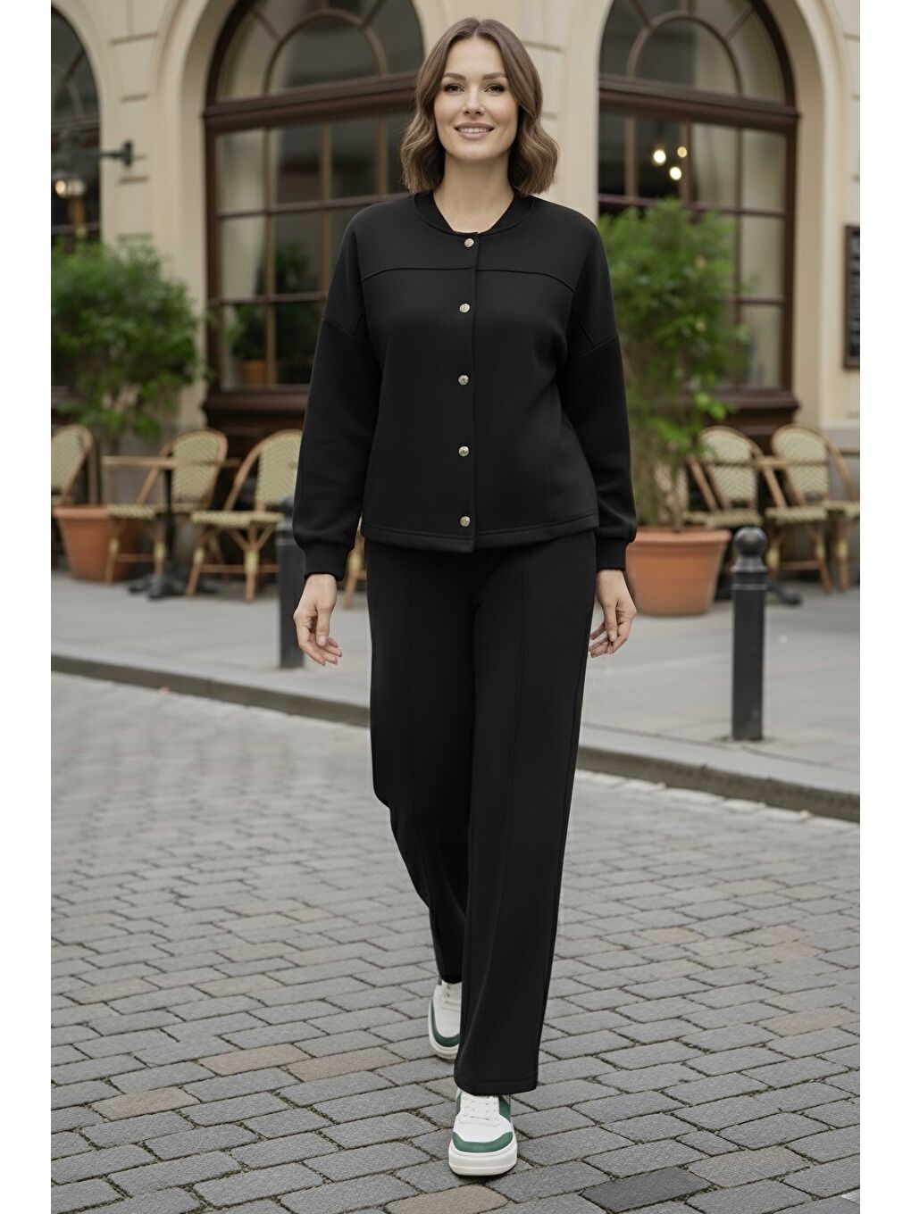 Çıtçıtlı Modaal İkili Takım Siyah - 28061-SIYAH-1