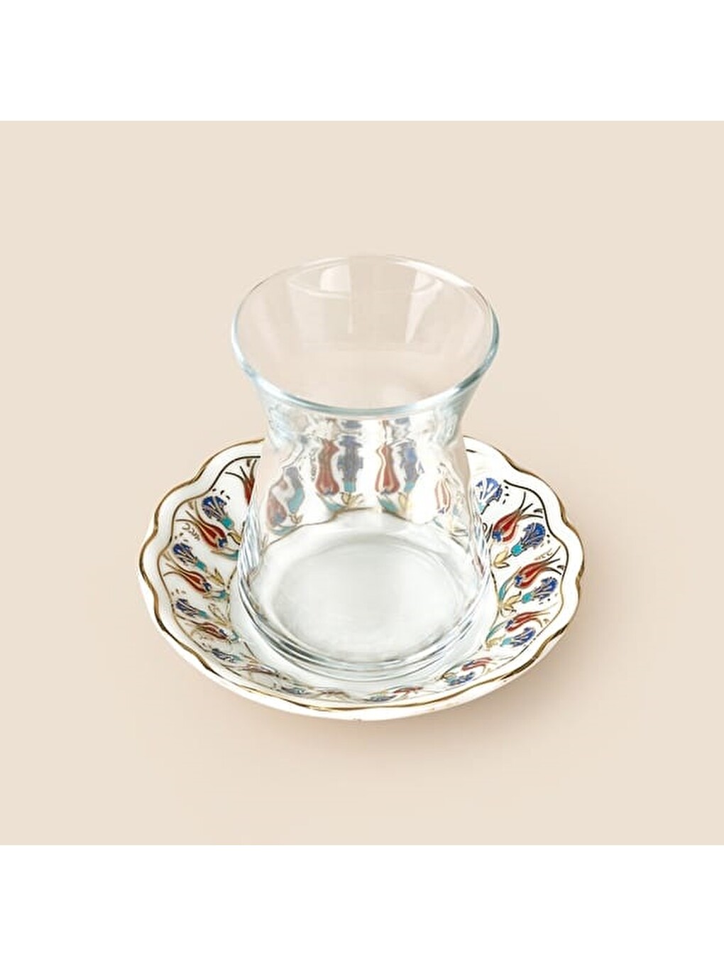 Karışık Lalezar 6 Kişilik Çay Seti - Renkli-3