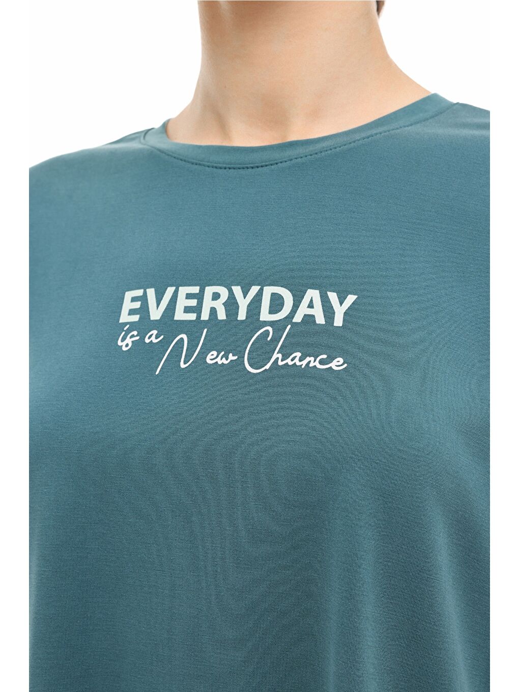 WL 11HIER 6FX Yeşil Kadın Kısa Kol T-Shirt-3